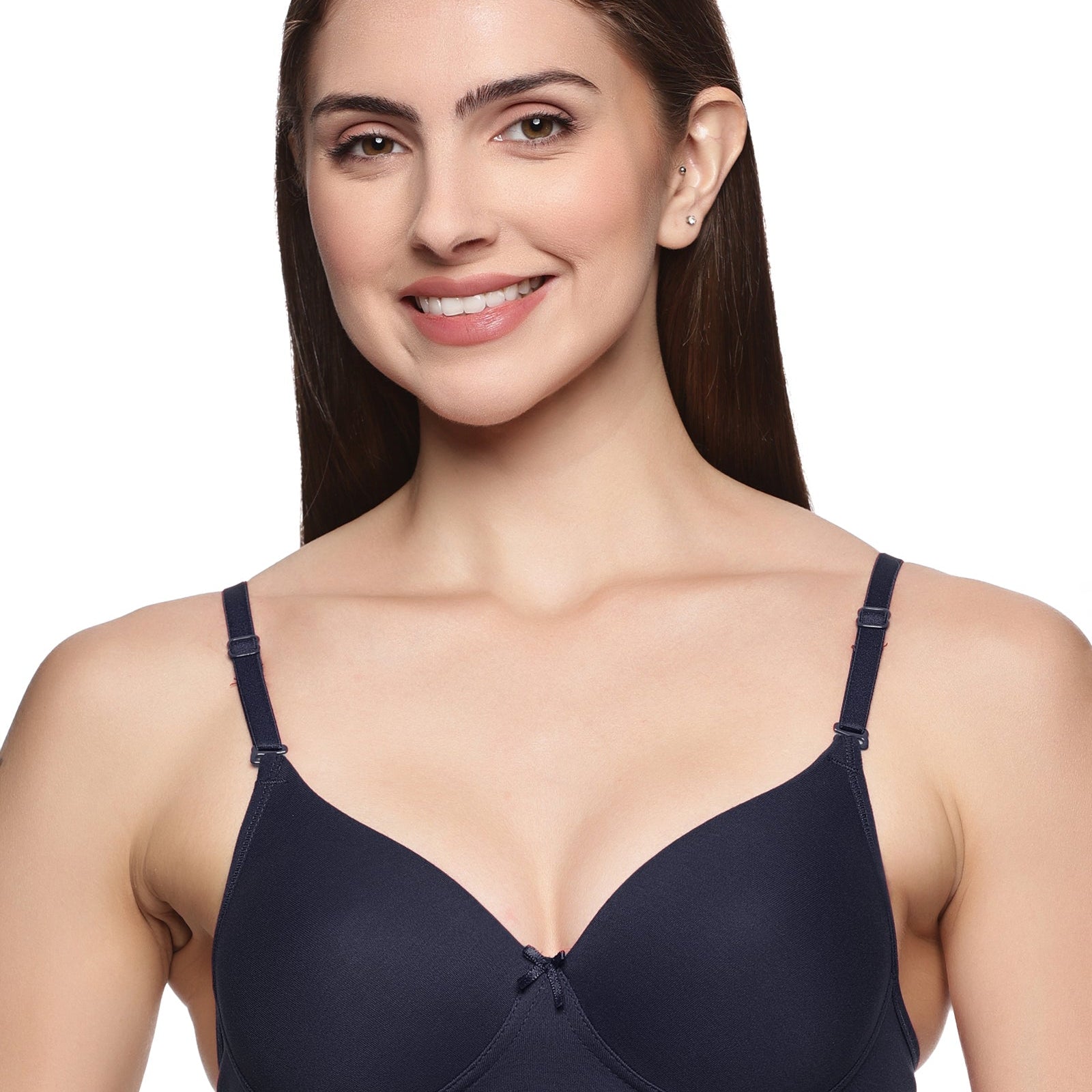 best quality Midnight Blue color push-up pad bra for women online in all size- front view
