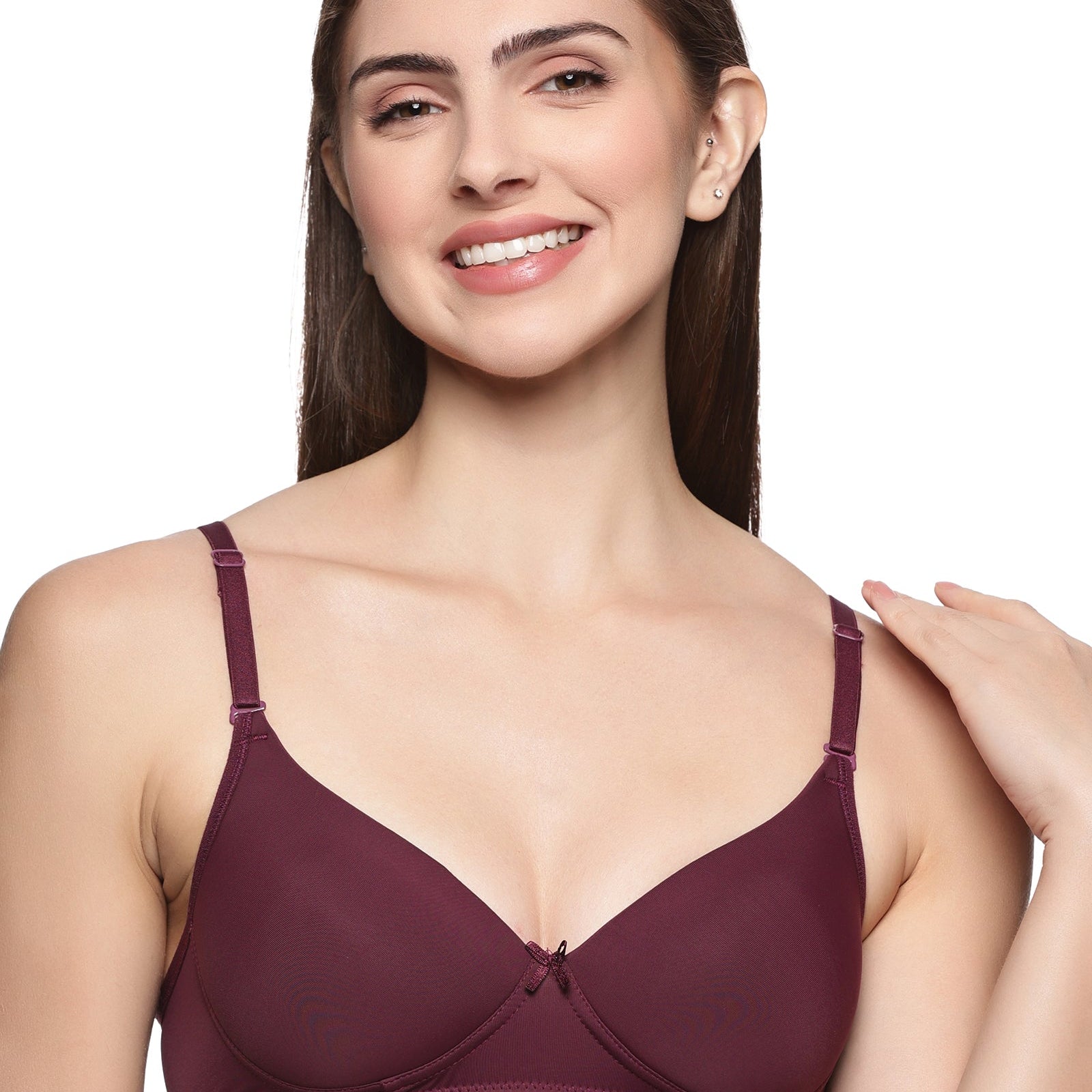 best quality Grape Violet color liva pad bra for women online in all size- front view