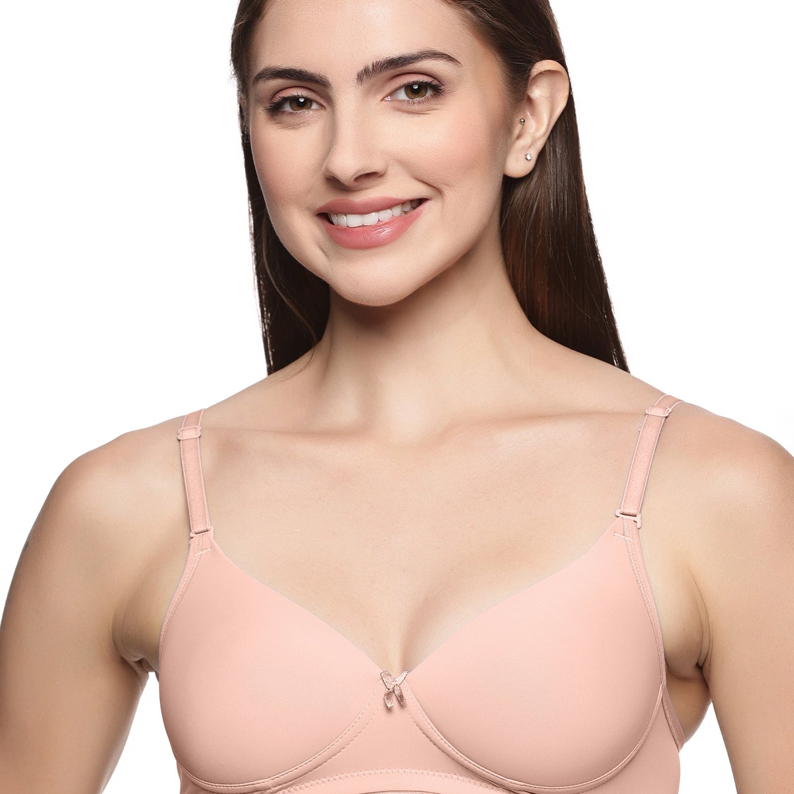 best quality nude color liva pad bra for women online in all size- front view