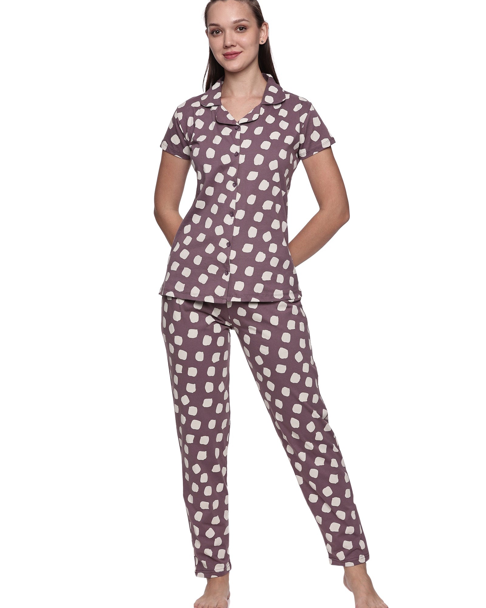 Cotton Lycra Short Sleeve Printed Shirt and Pant Set - 6500 B Teens Lifestyle