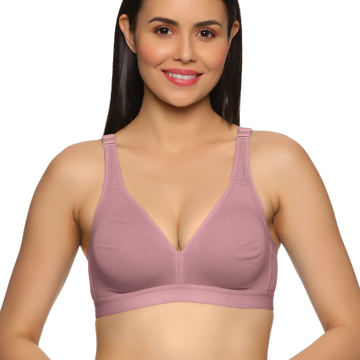 best quality Dusty Cedar color floret bra for women online in all size- front view