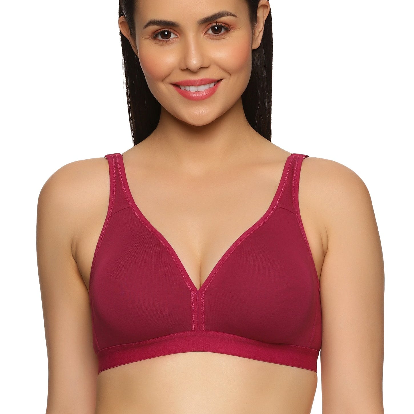 best quality Redwood color floret bra for women online in all size- front view