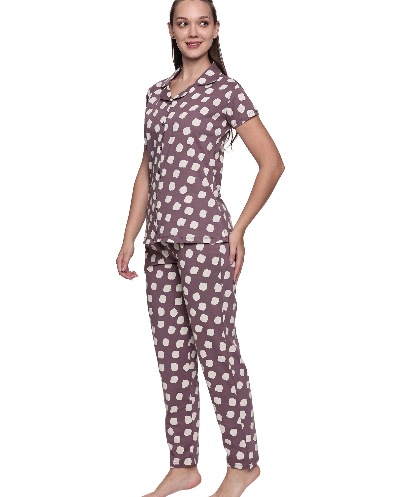 Cotton Lycra Short Sleeve Printed Shirt and Pant Set - 6500 B Teens Lifestyle