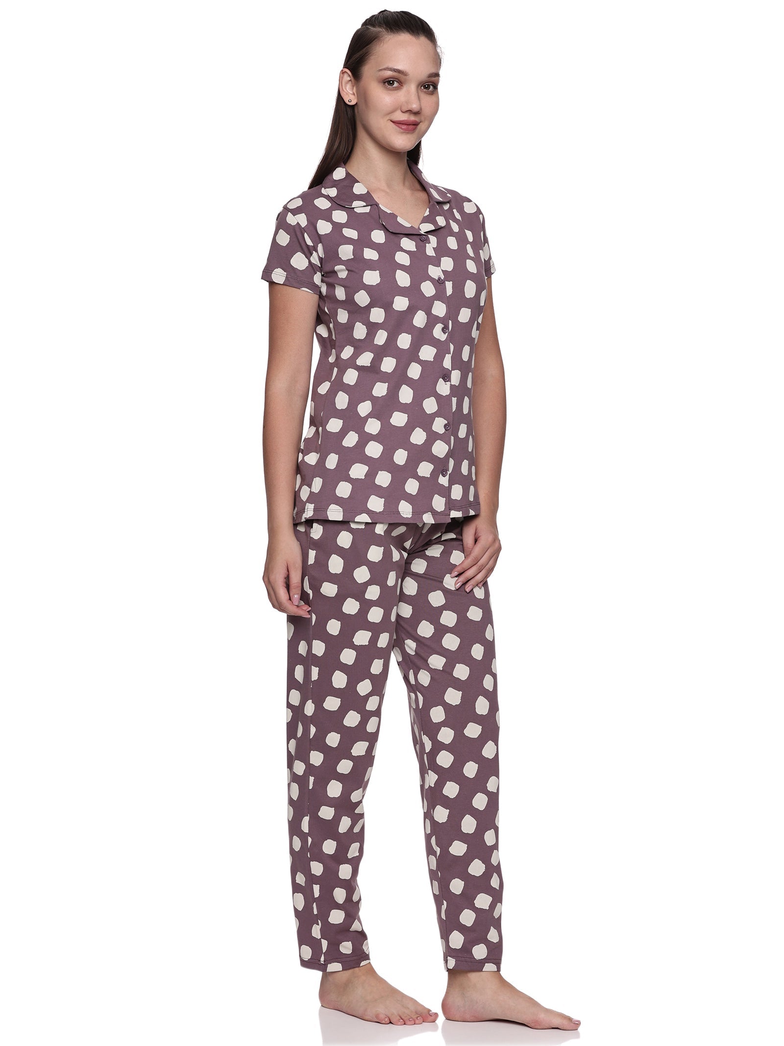 Cotton Lycra Short Sleeve Printed Shirt and Pant Set - 6500 B Teens Lifestyle