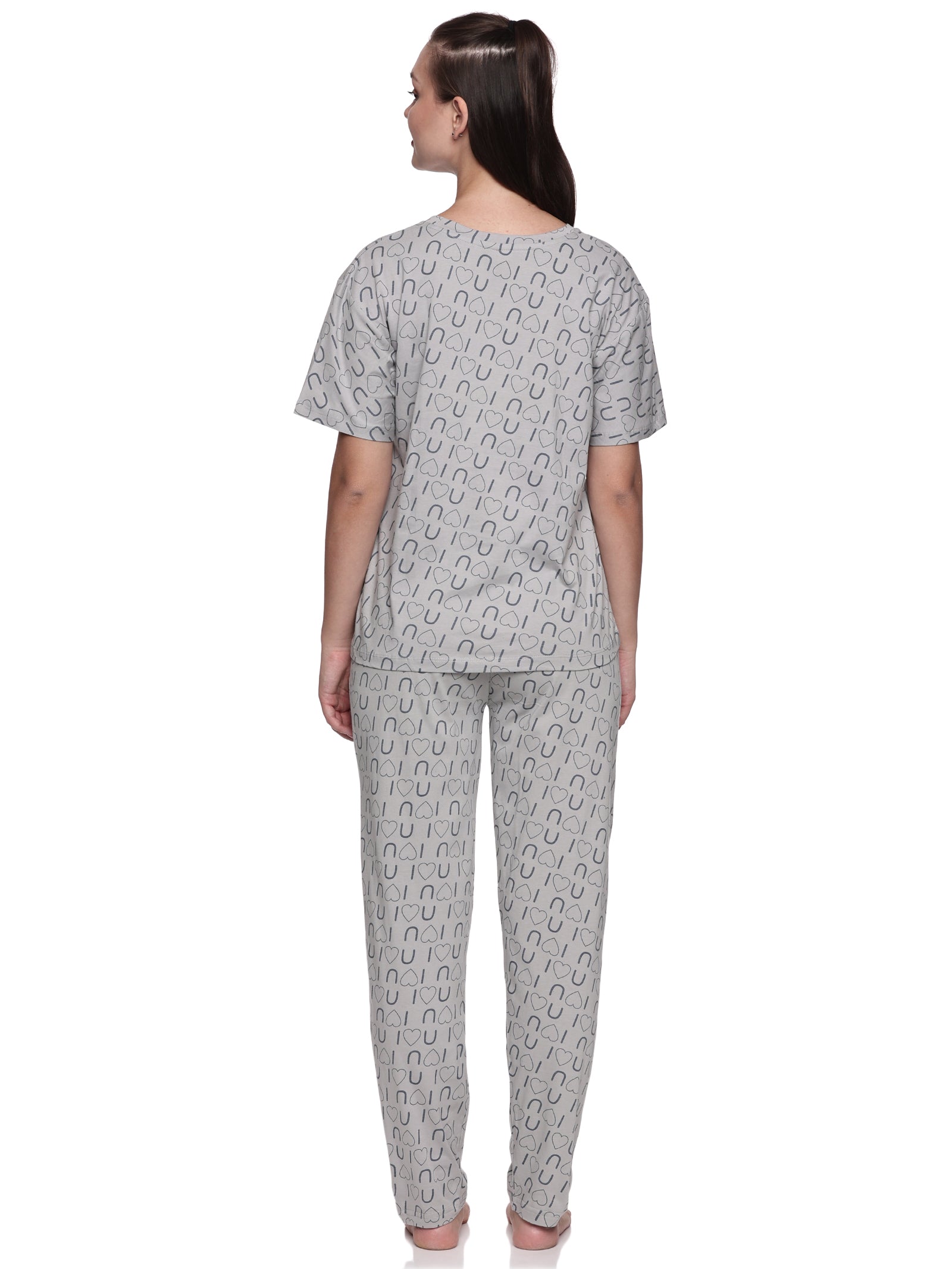 Cotton Lycra Drop Sleeve Printed T-shirt and Pant Set - 6294 A Teens Lifestyle