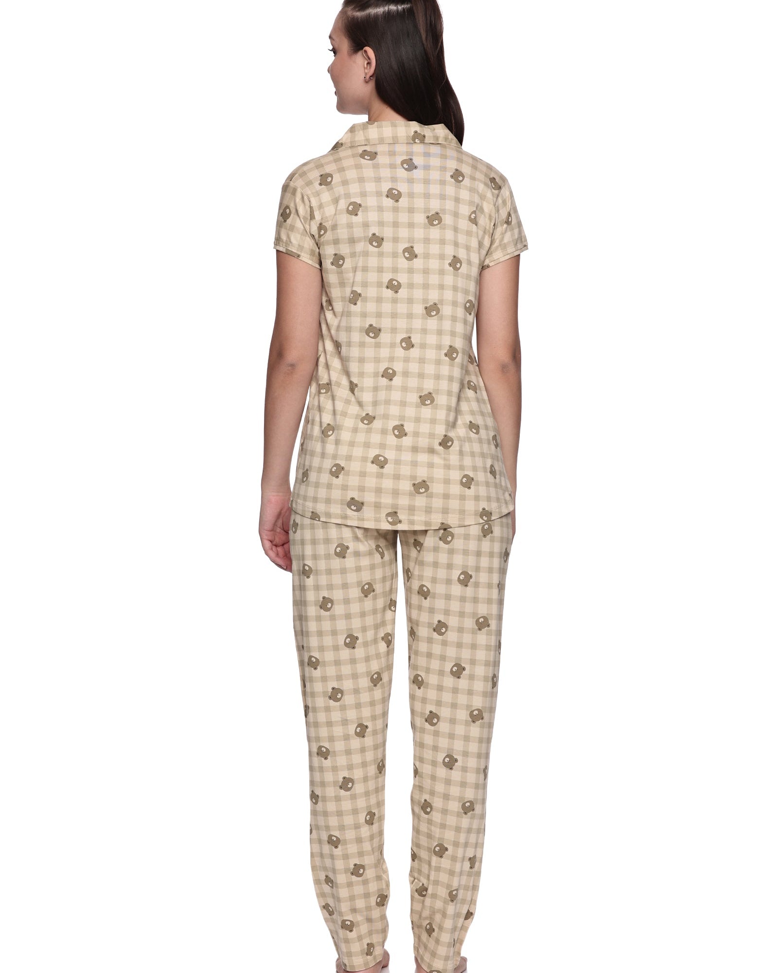 Cotton Lycra Short Sleeve Printed Shirt and Pant Set - 6565 A Teens Lifestyle