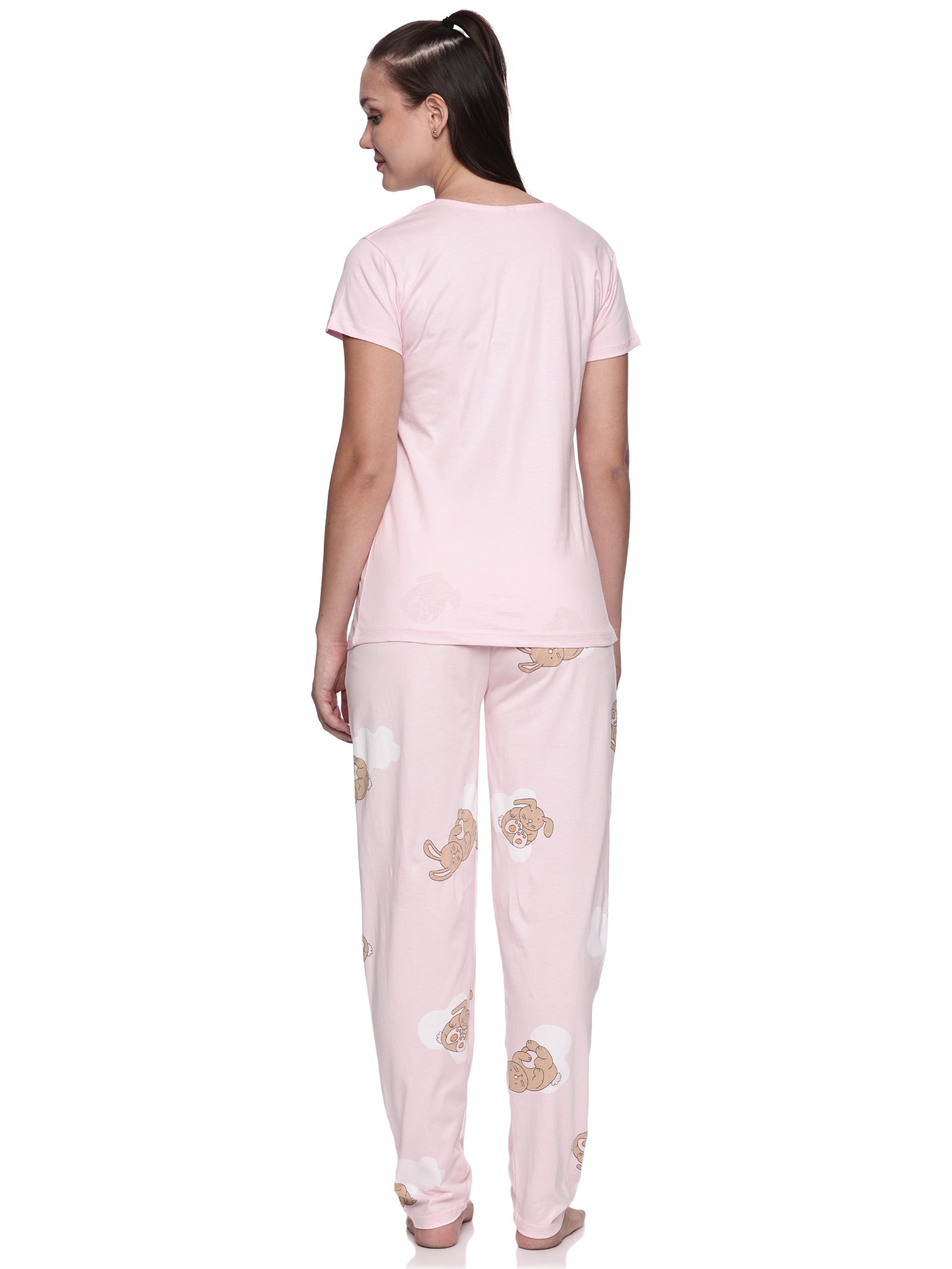 Cotton Lycra Short Sleeve Printed T-shirt and Pant Set - 6547 B Teens Lifestyle