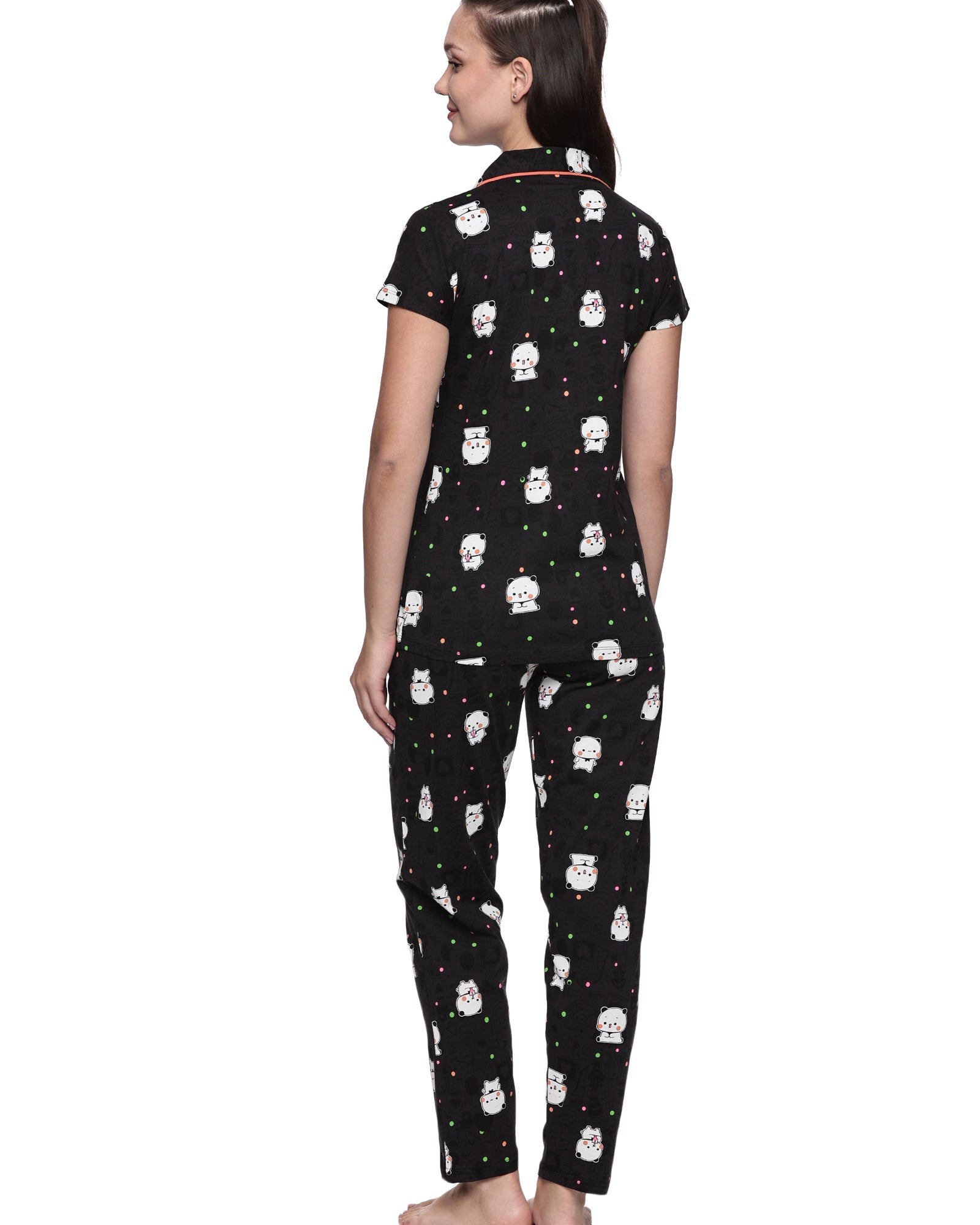 Cotton Lycra Short Sleeve Printed Shirt and Pant Set - 6570 B Teens Lifestyle