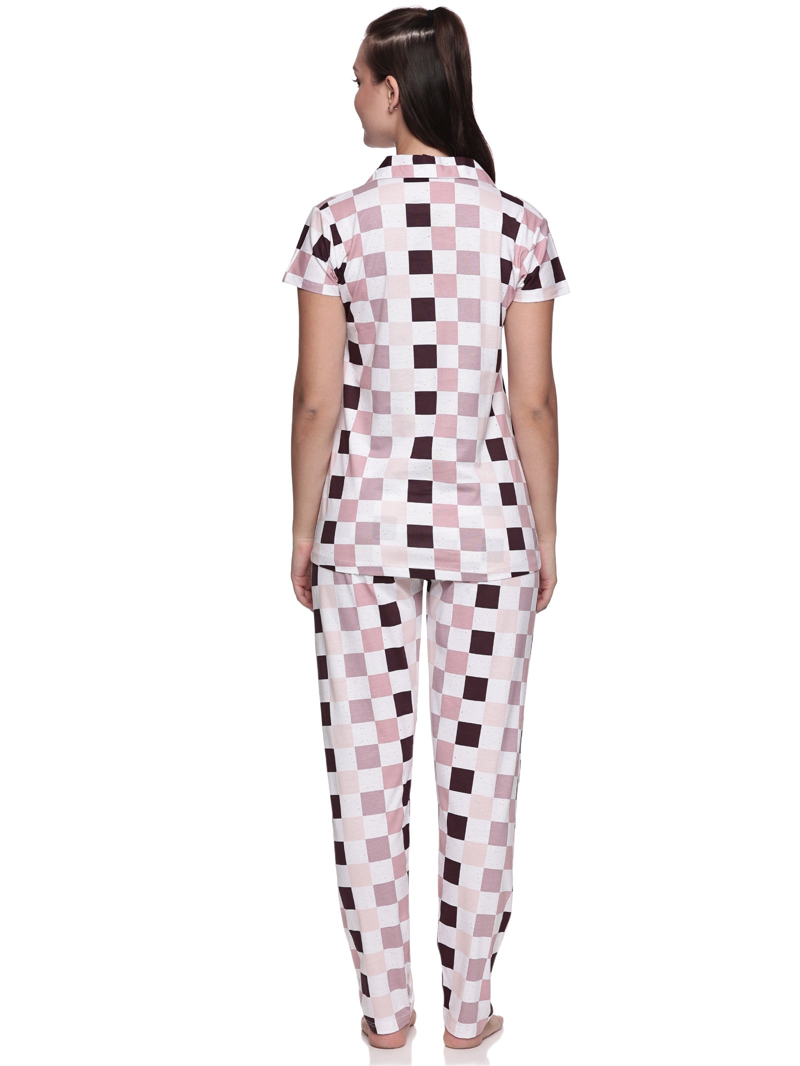 Cotton Lycra Short Sleeve Printed Shirt and Pant Set - 6459 A Teens Lifestyle