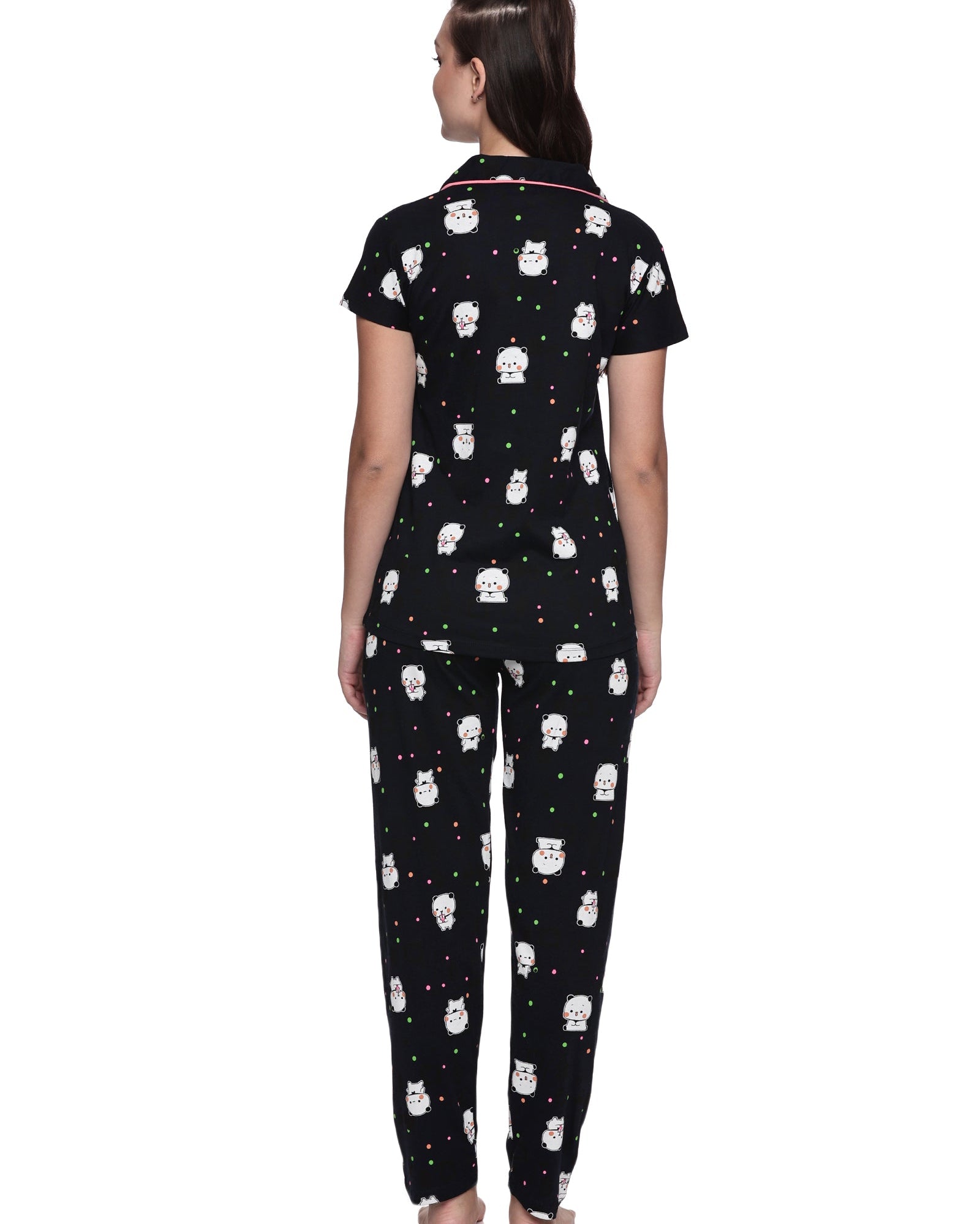 Cotton Lycra Short Sleeve Printed Shirt and Pant Set - 6570 A Teens Lifestyle