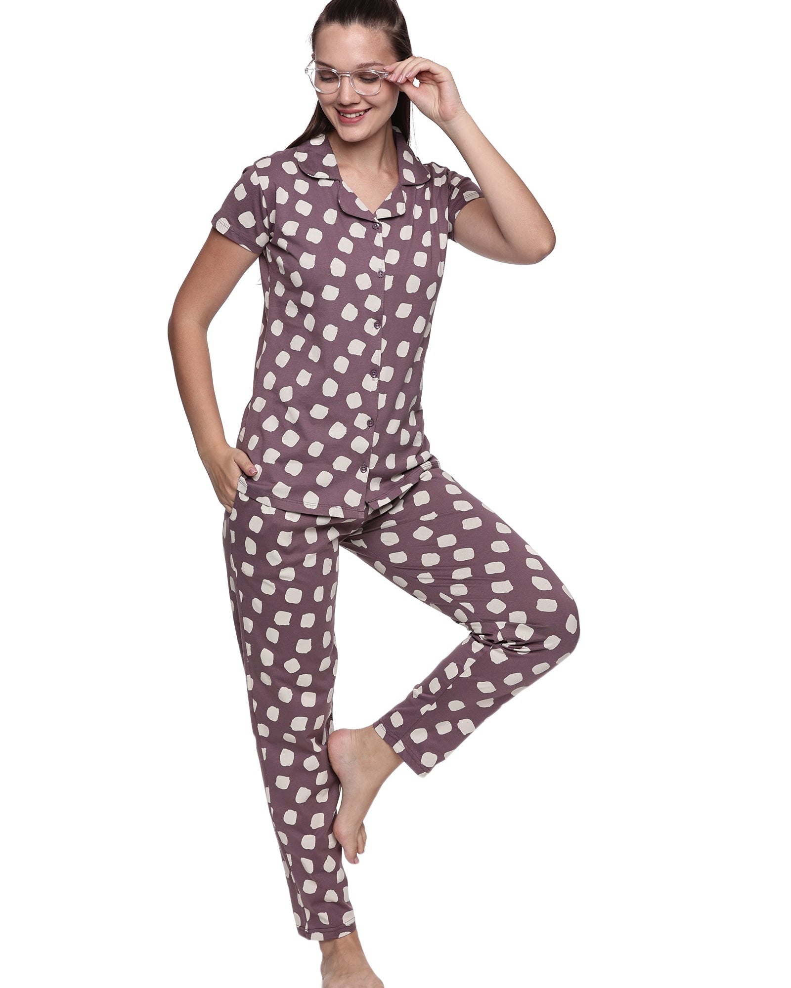 Cotton Lycra Short Sleeve Printed Shirt and Pant Set - 6500 B Teens Lifestyle
