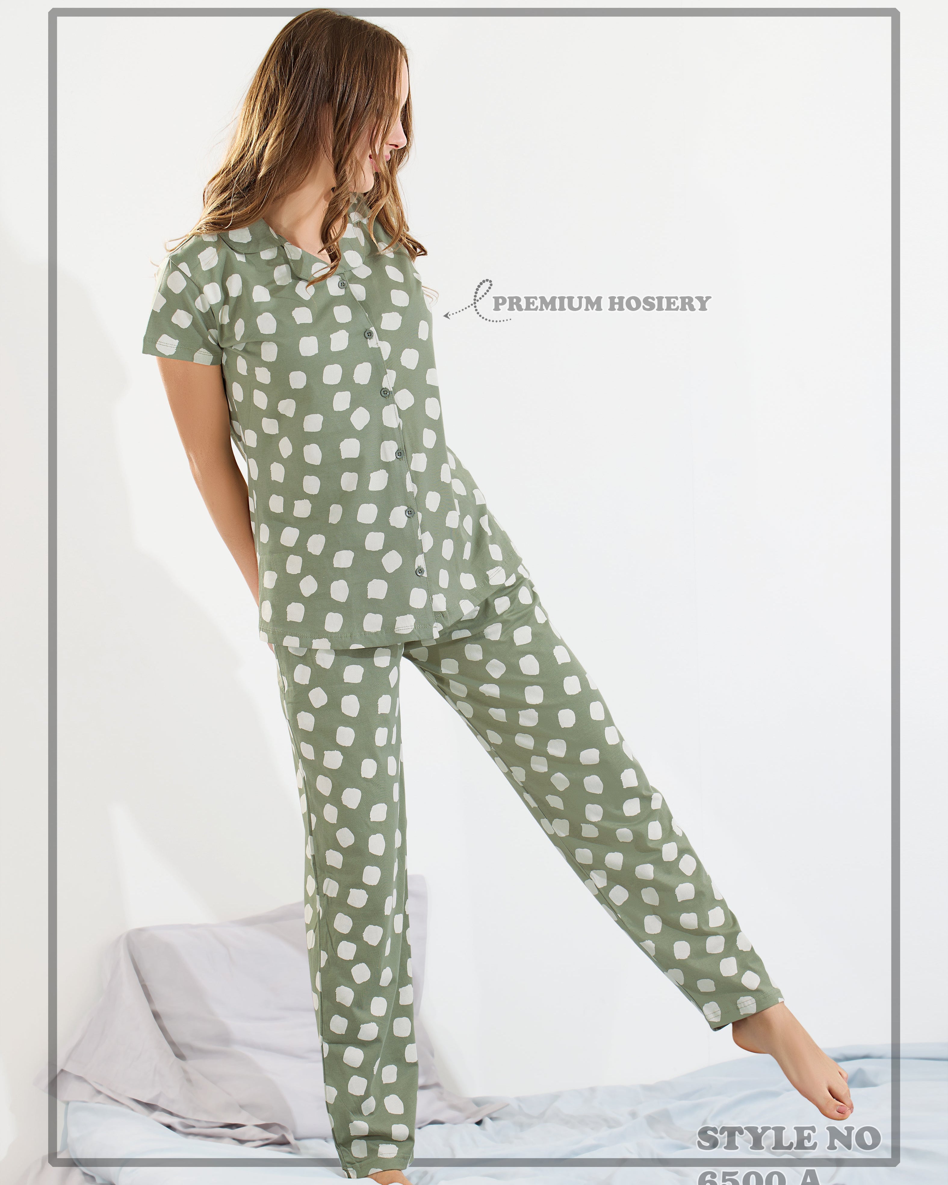 Cotton Lycra Short Sleeve Printed Shirt and Pant Set - 6500 A Teens Lifestyle