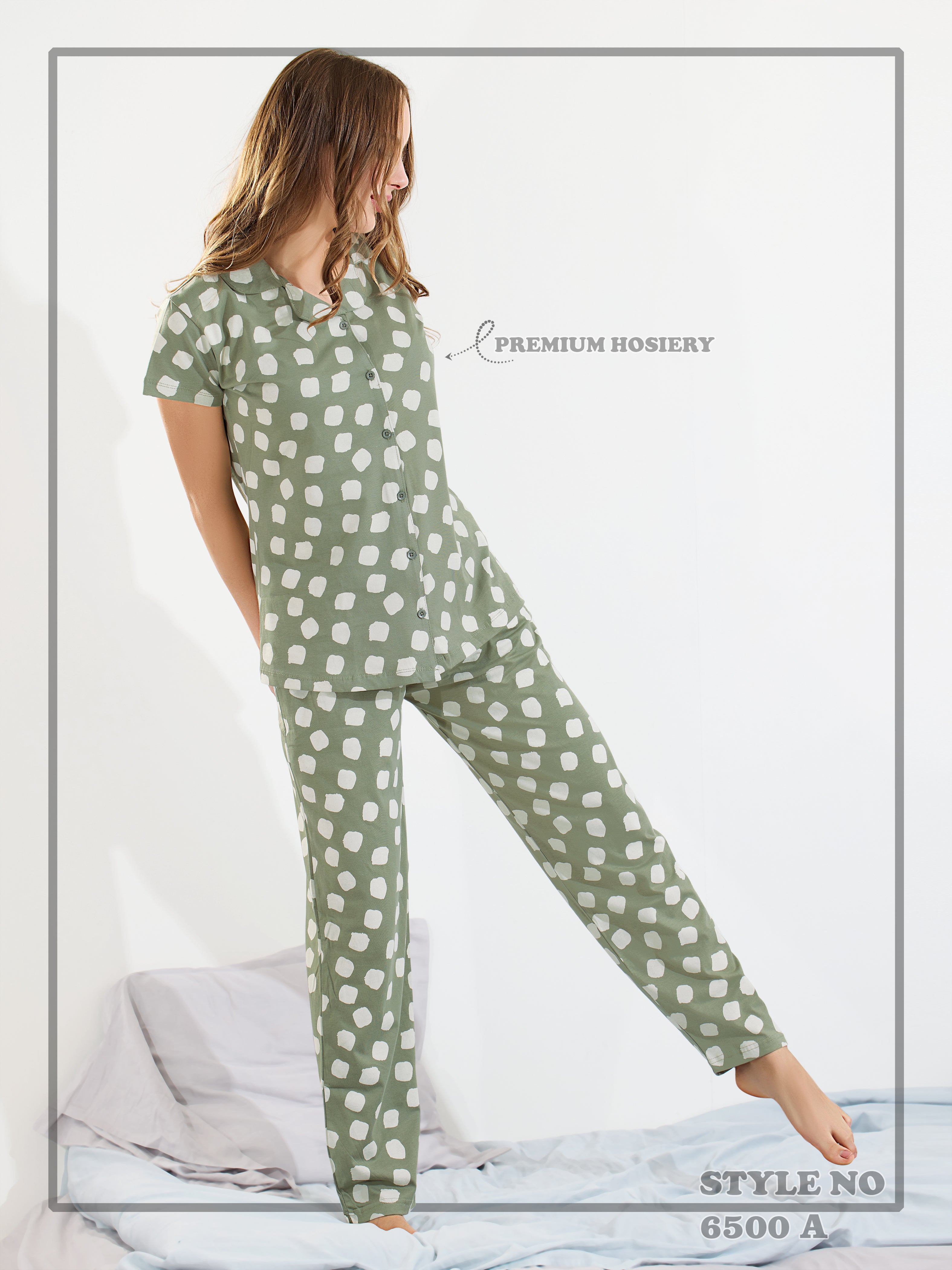 Cotton Lycra Short Sleeve Printed Shirt and Pant Set - 6500 A Teens Lifestyle