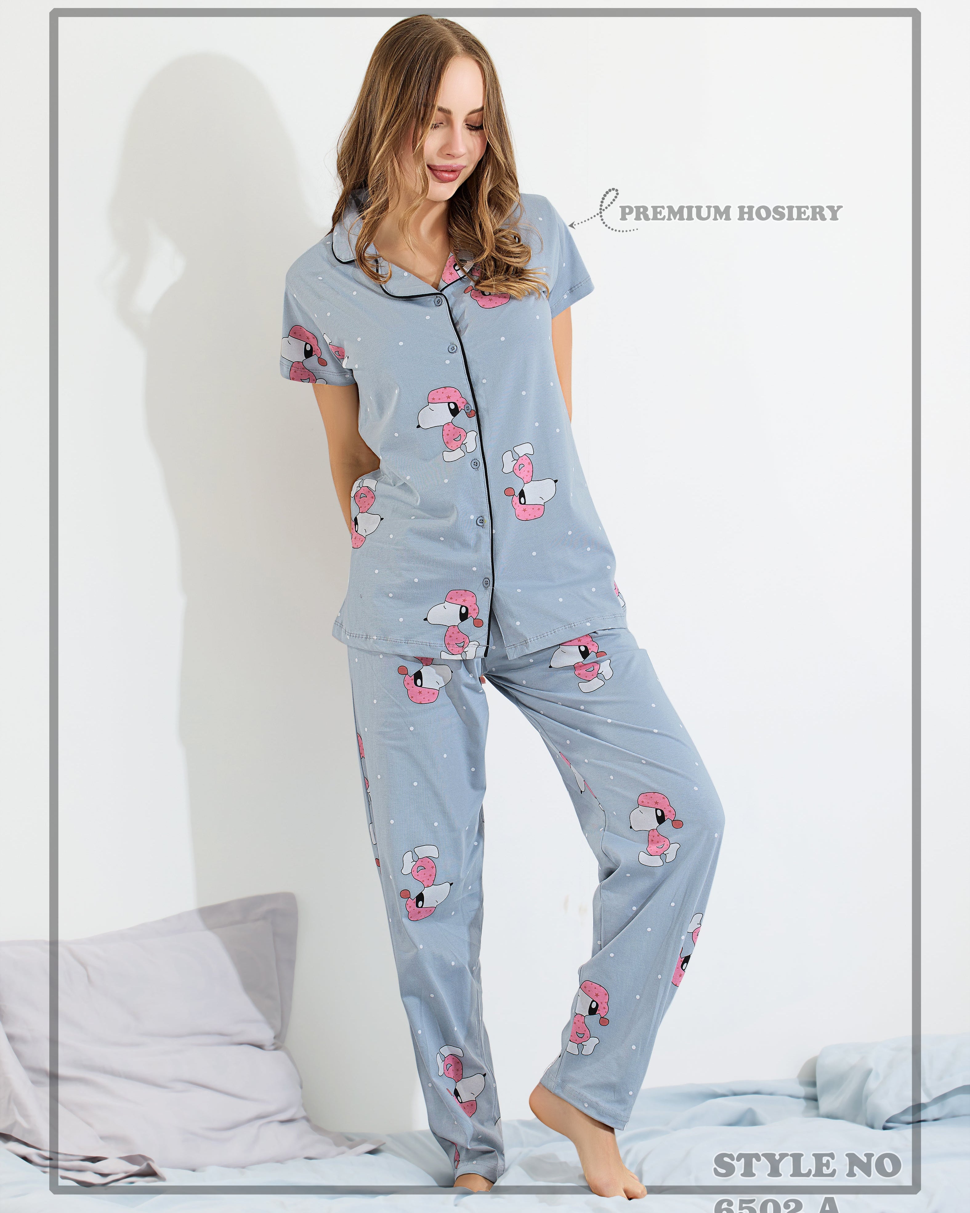 Cotton Lycra Short Sleeve Printed Shirt and Pant Set - 6502 A Teens Lifestyle