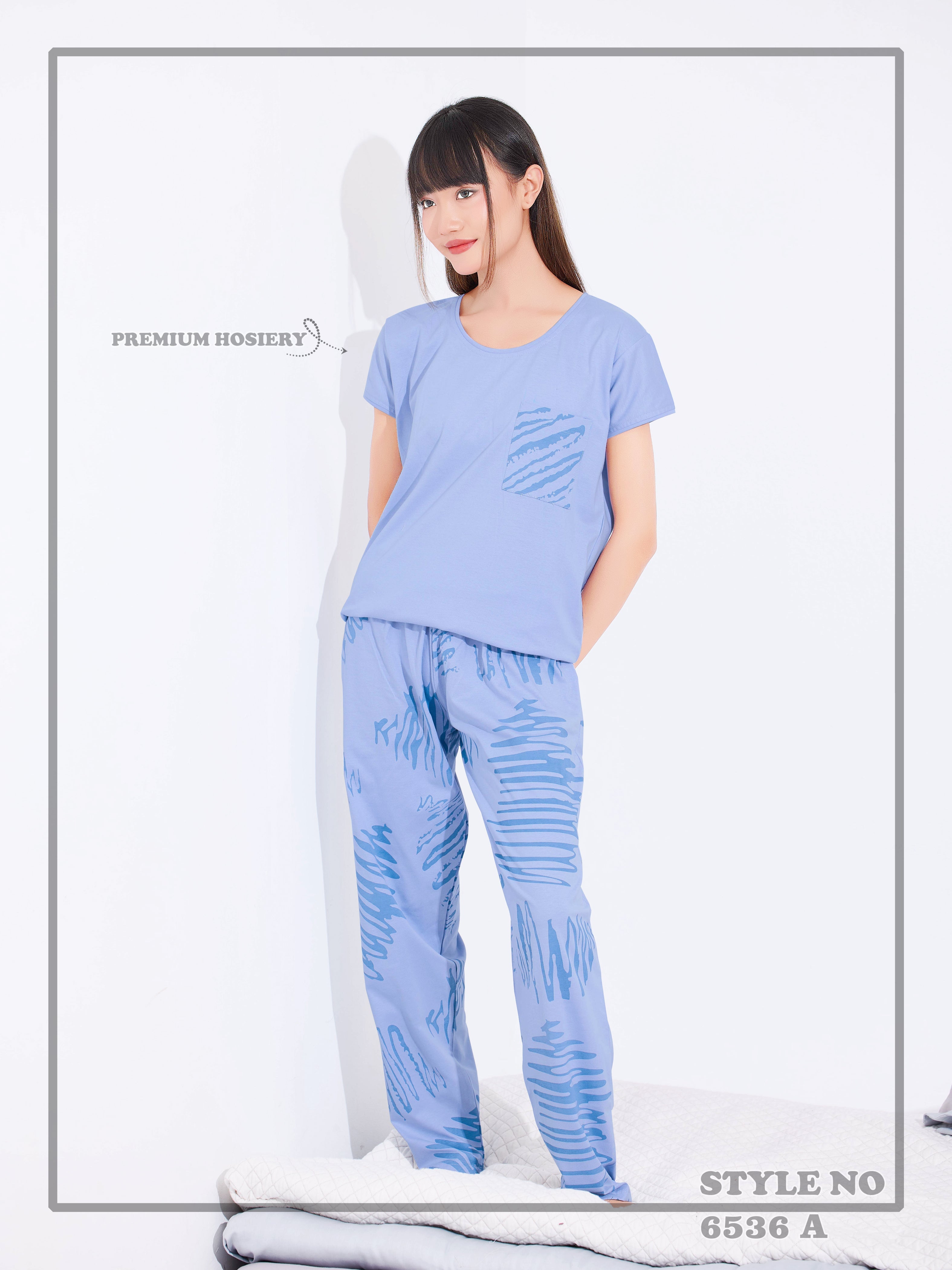 Cotton Lycra Short Sleeve Printed T-shirt and Pant Set - 6536 A Teens Lifestyle