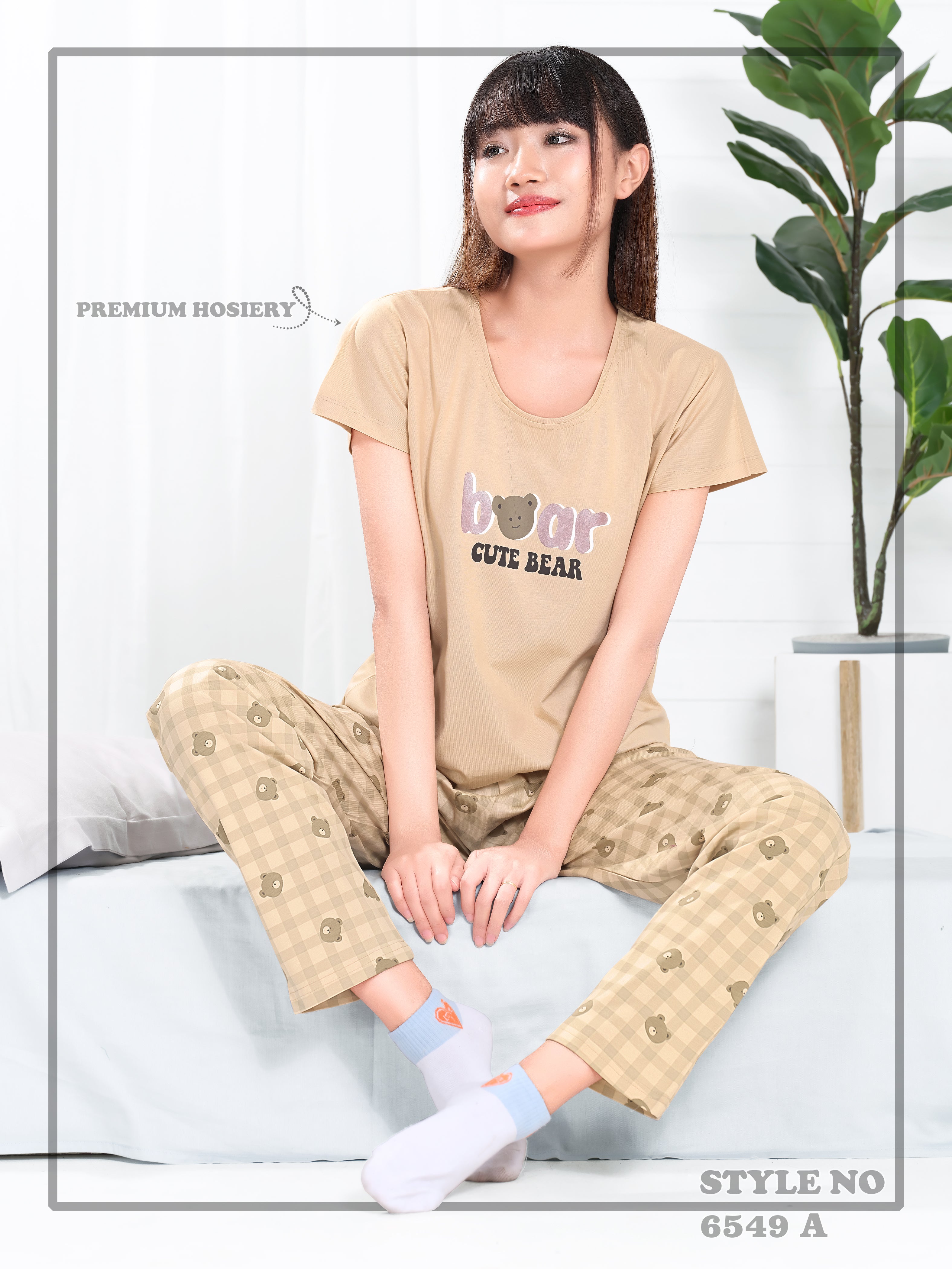 Cotton Lycra Short Sleeve Printed T-shirt and Pant Set - 6549 A Teens Lifestyle