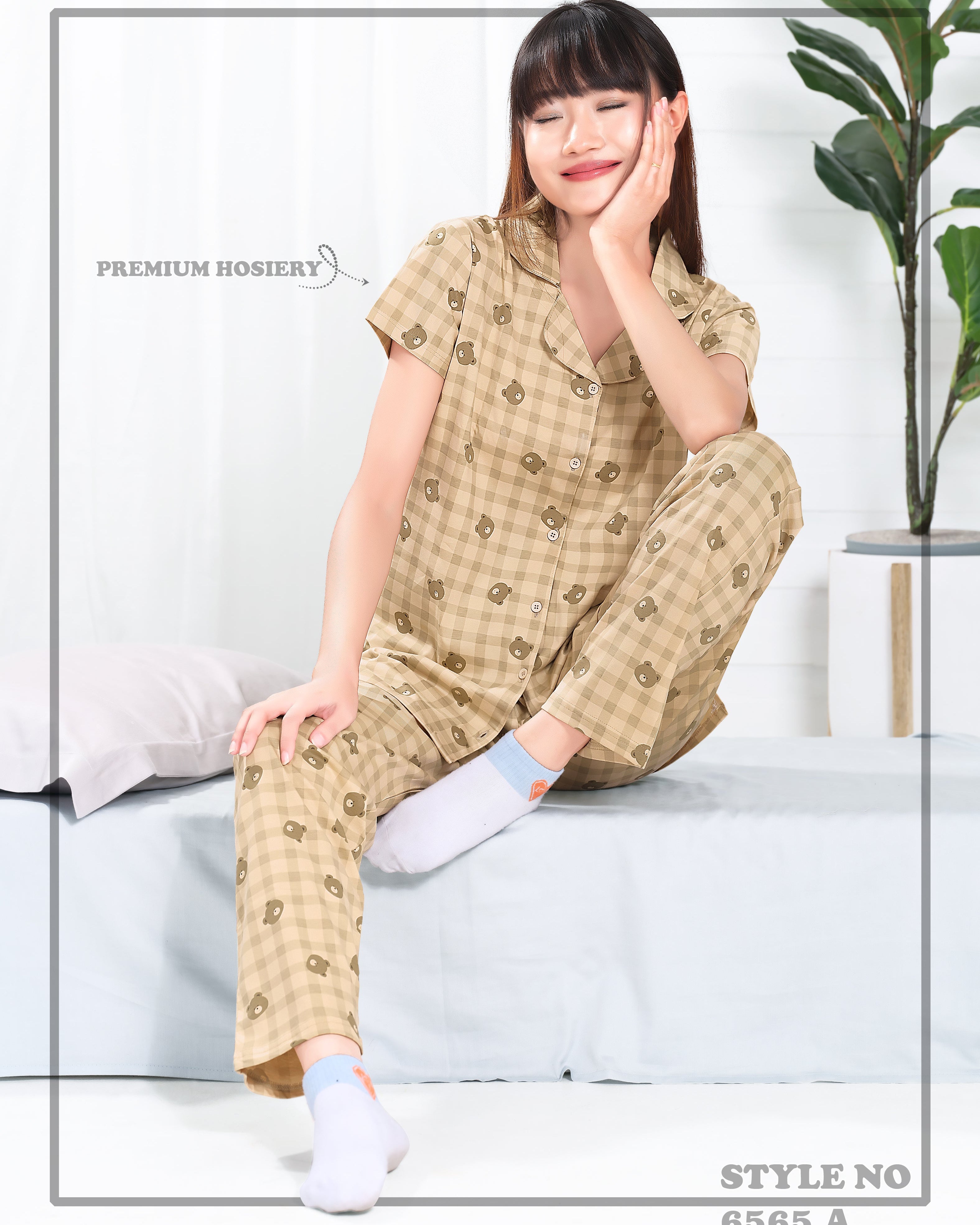 Cotton Lycra Short Sleeve Printed Shirt and Pant Set - 6565 A Teens Lifestyle