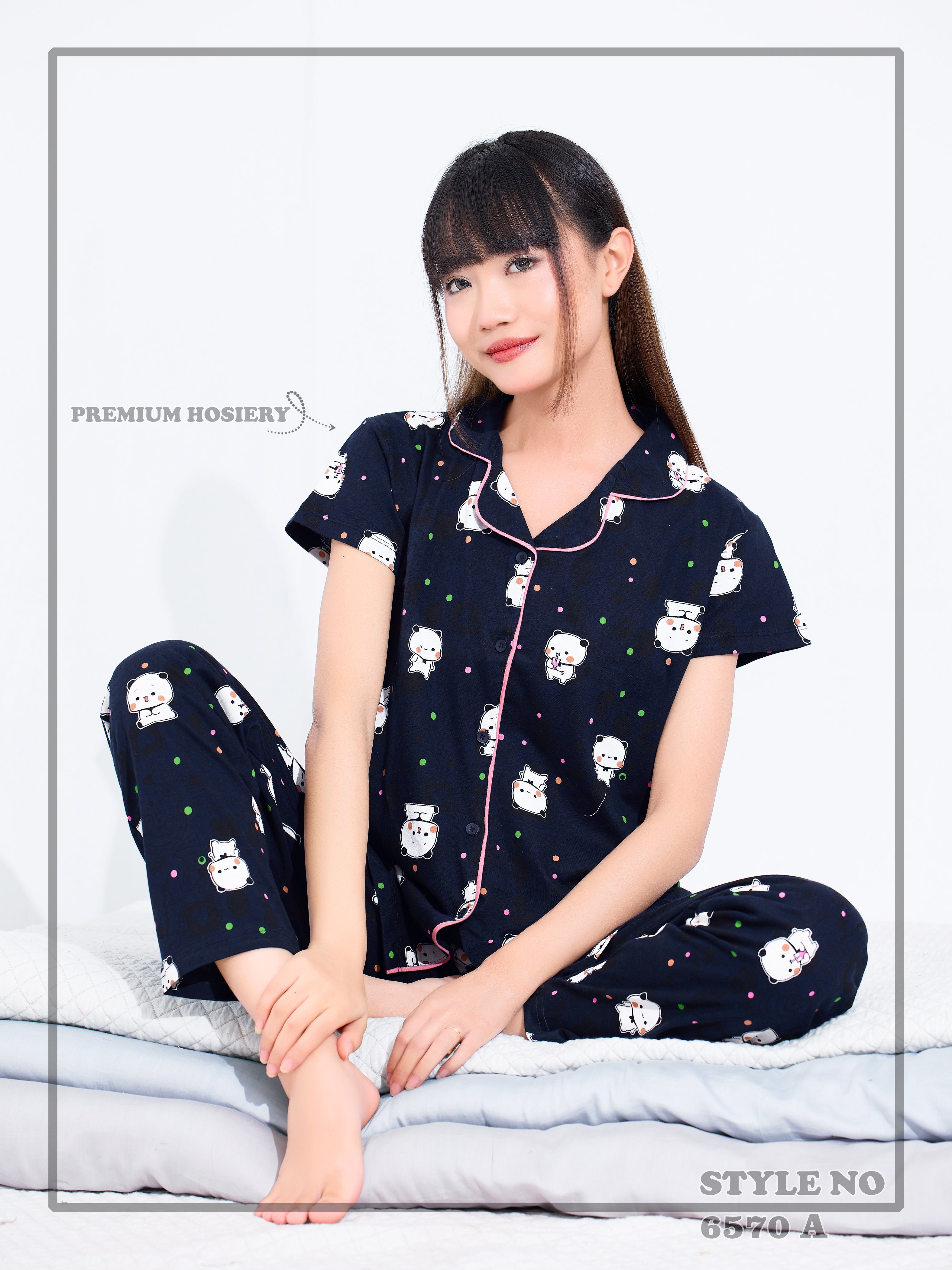 Cotton Lycra Short Sleeve Printed Shirt and Pant Set - 6570 A Teens Lifestyle