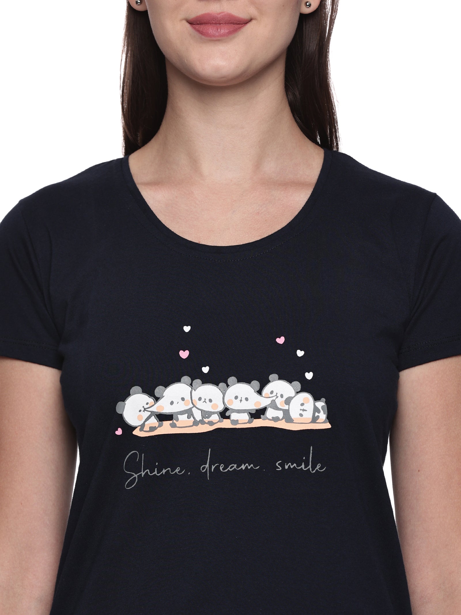 Cotton Lycra Short Sleeve Printed T-shirt and Pant Set - 6544 B Teens Lifestyle