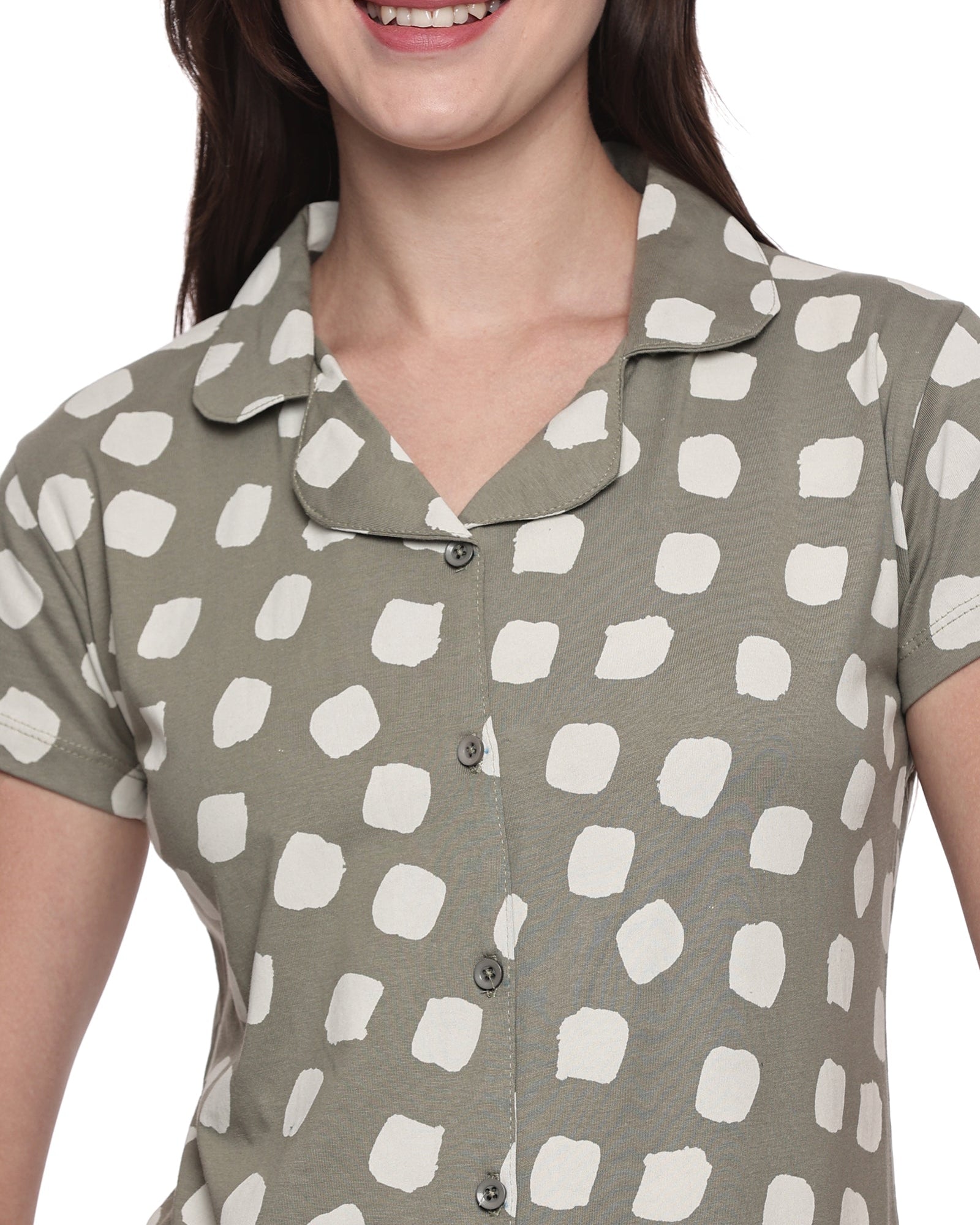 Cotton Lycra Short Sleeve Printed Shirt and Pant Set - 6500 A Teens Lifestyle