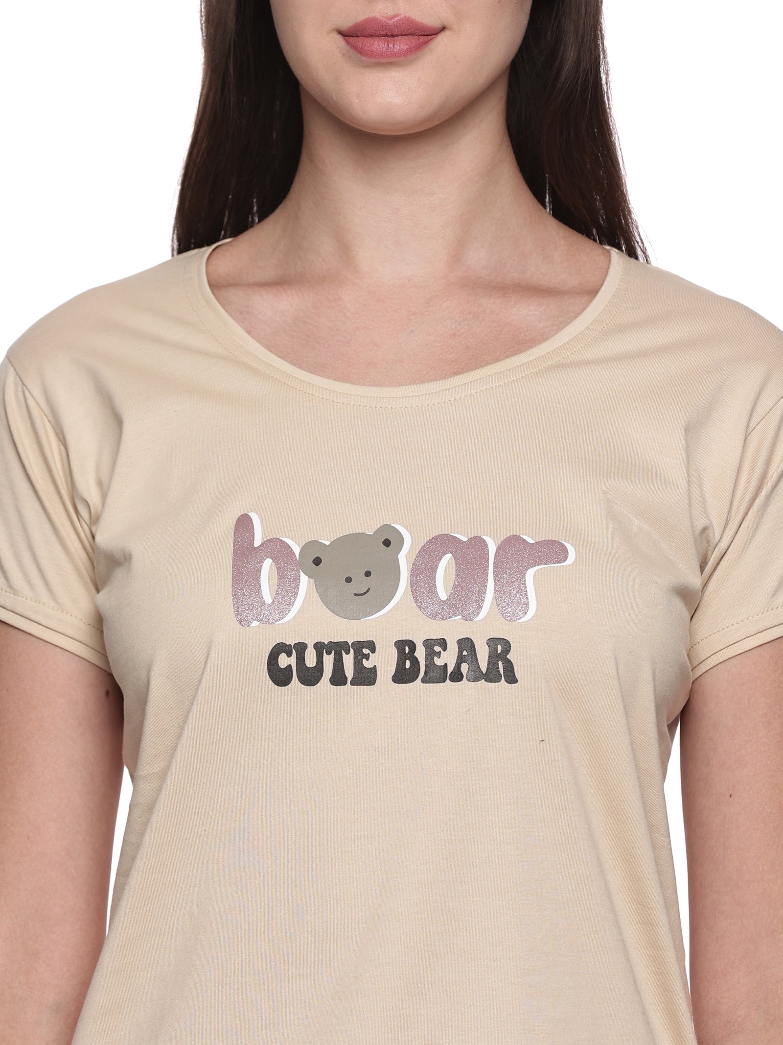 Cotton Lycra Short Sleeve Printed T-shirt and Pant Set - 6549 A Teens Lifestyle