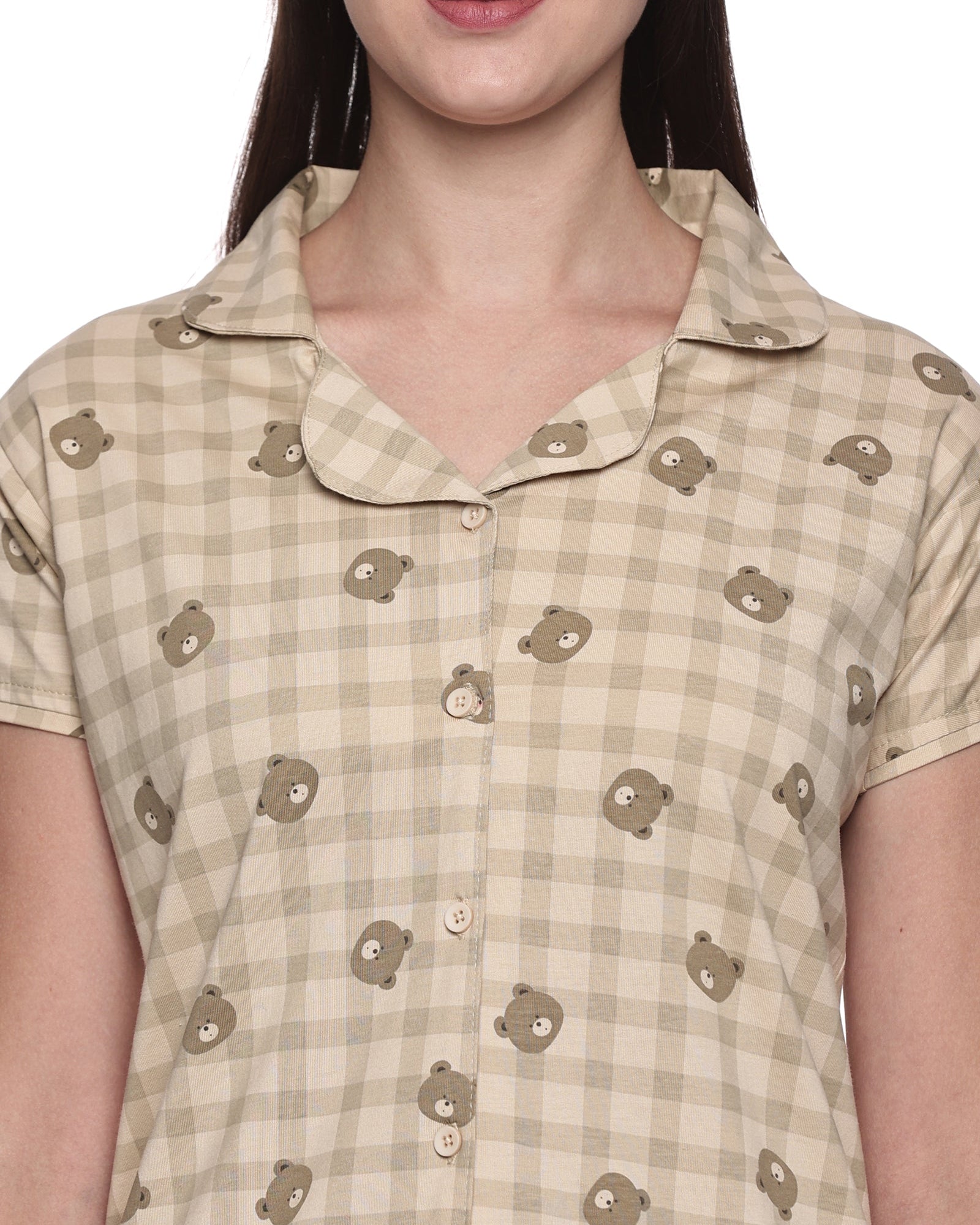 Cotton Lycra Short Sleeve Printed Shirt and Pant Set - 6565 A Teens Lifestyle