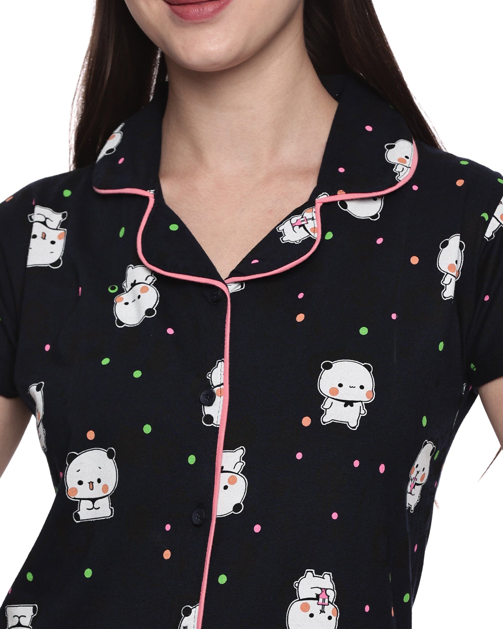 Cotton Lycra Short Sleeve Printed Shirt and Pant Set - 6570 A Teens Lifestyle