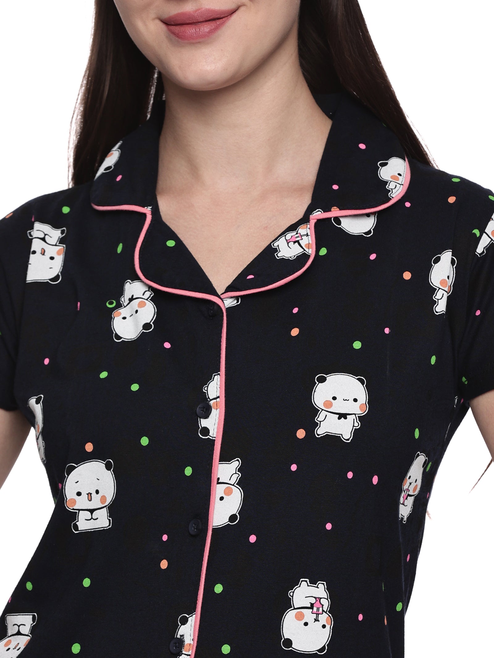 Cotton Lycra Short Sleeve Printed Shirt and Pant Set - 6570 A Teens Lifestyle