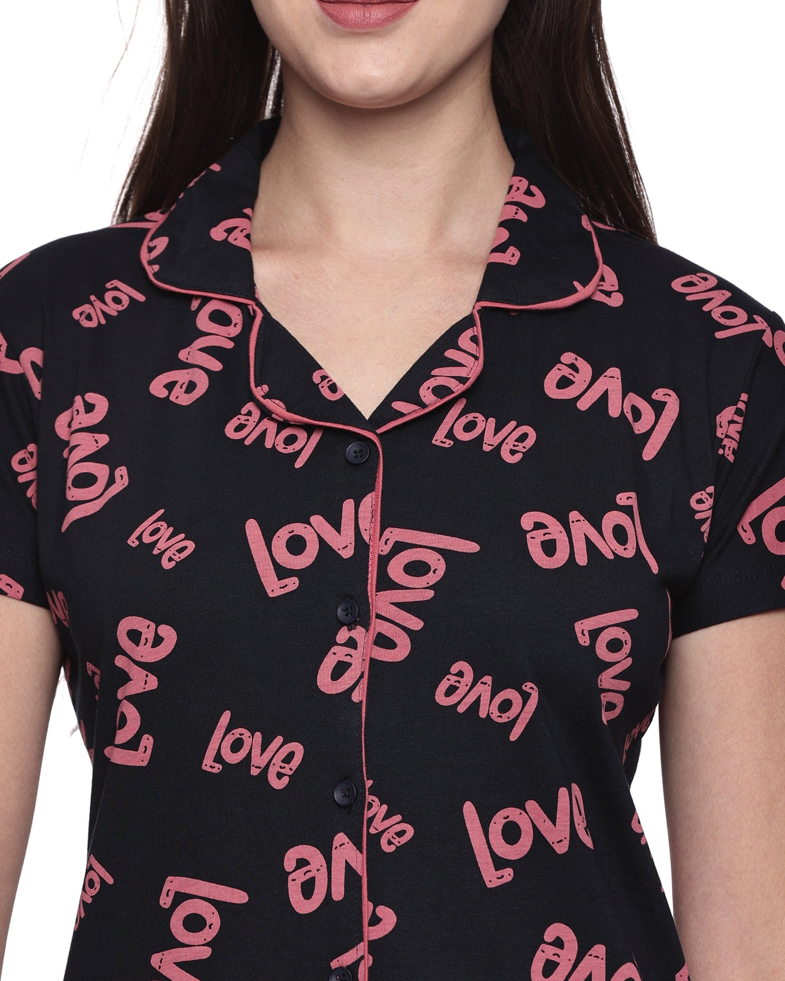 Cotton Lycra Short Sleeve Printed Shirt and Pant Set - 6513 B Teens Lifestyle