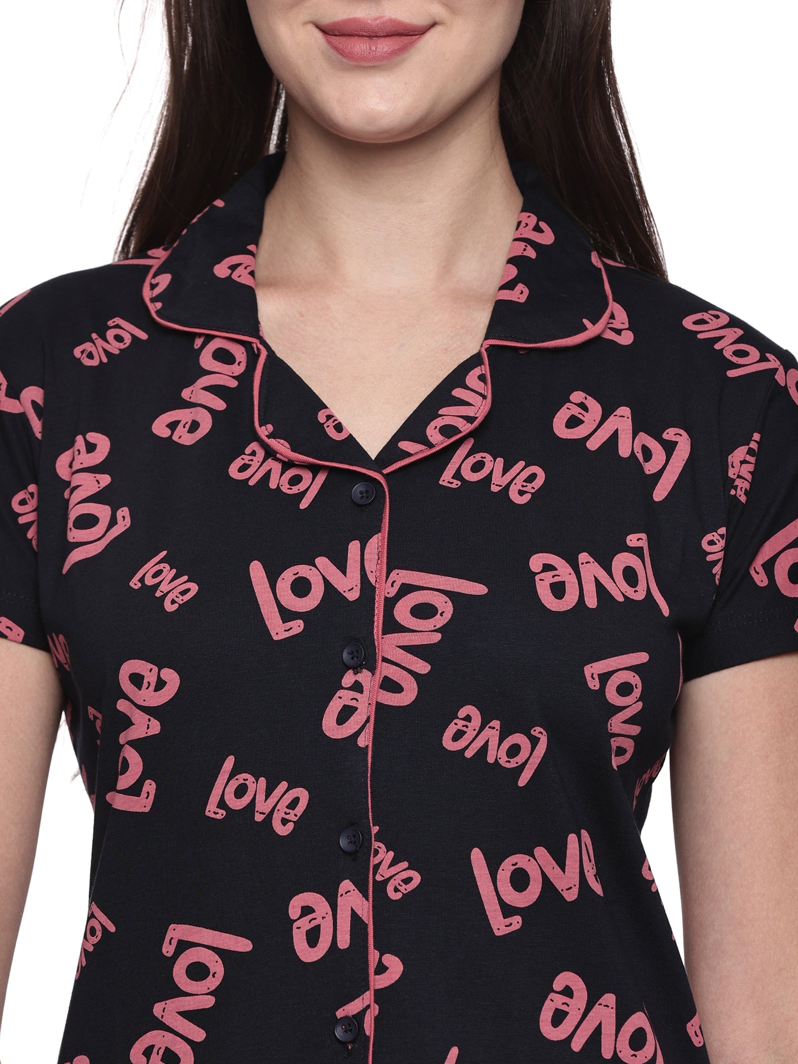 Cotton Lycra Short Sleeve Printed Shirt and Pant Set - 6513 B Teens Lifestyle