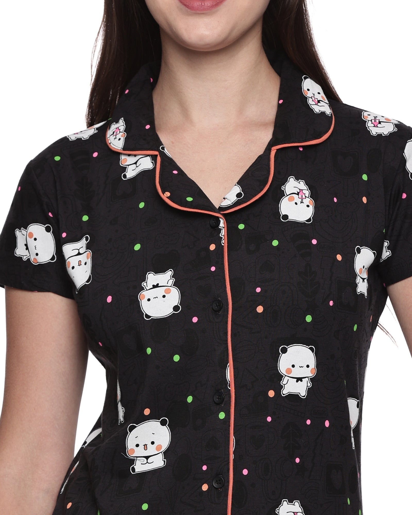 Cotton Lycra Short Sleeve Printed Shirt and Pant Set - 6570 B Teens Lifestyle