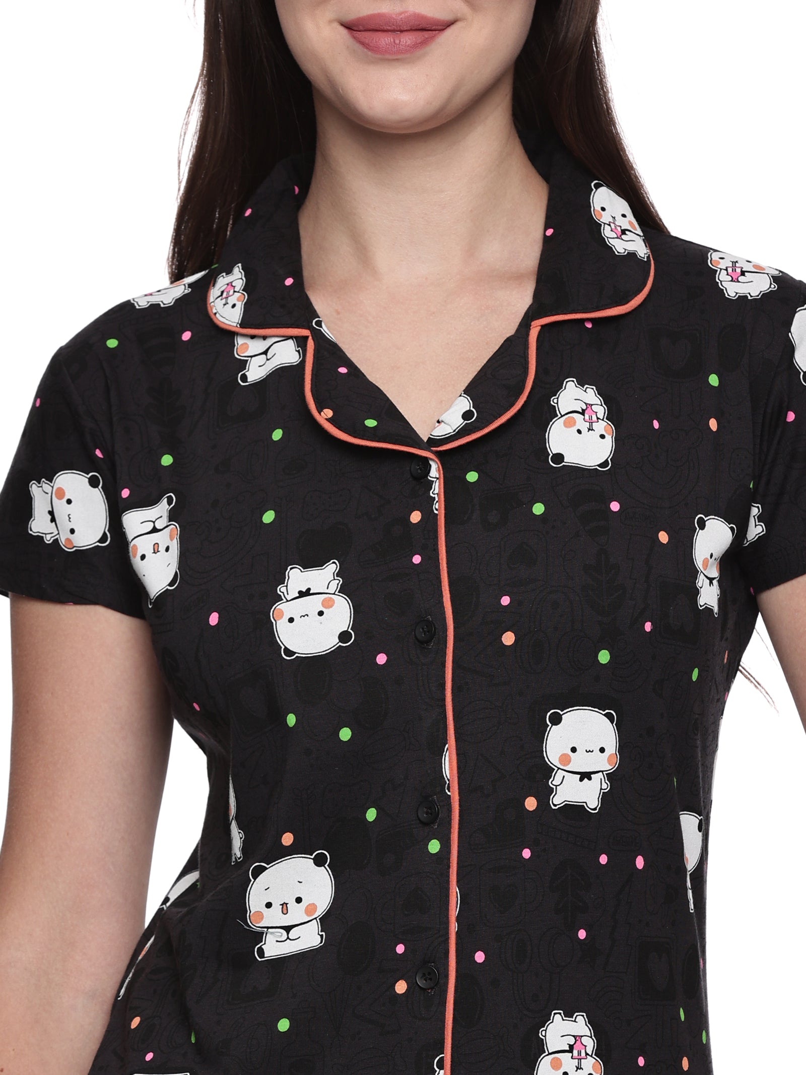 Cotton Lycra Short Sleeve Printed Shirt and Pant Set - 6570 B Teens Lifestyle