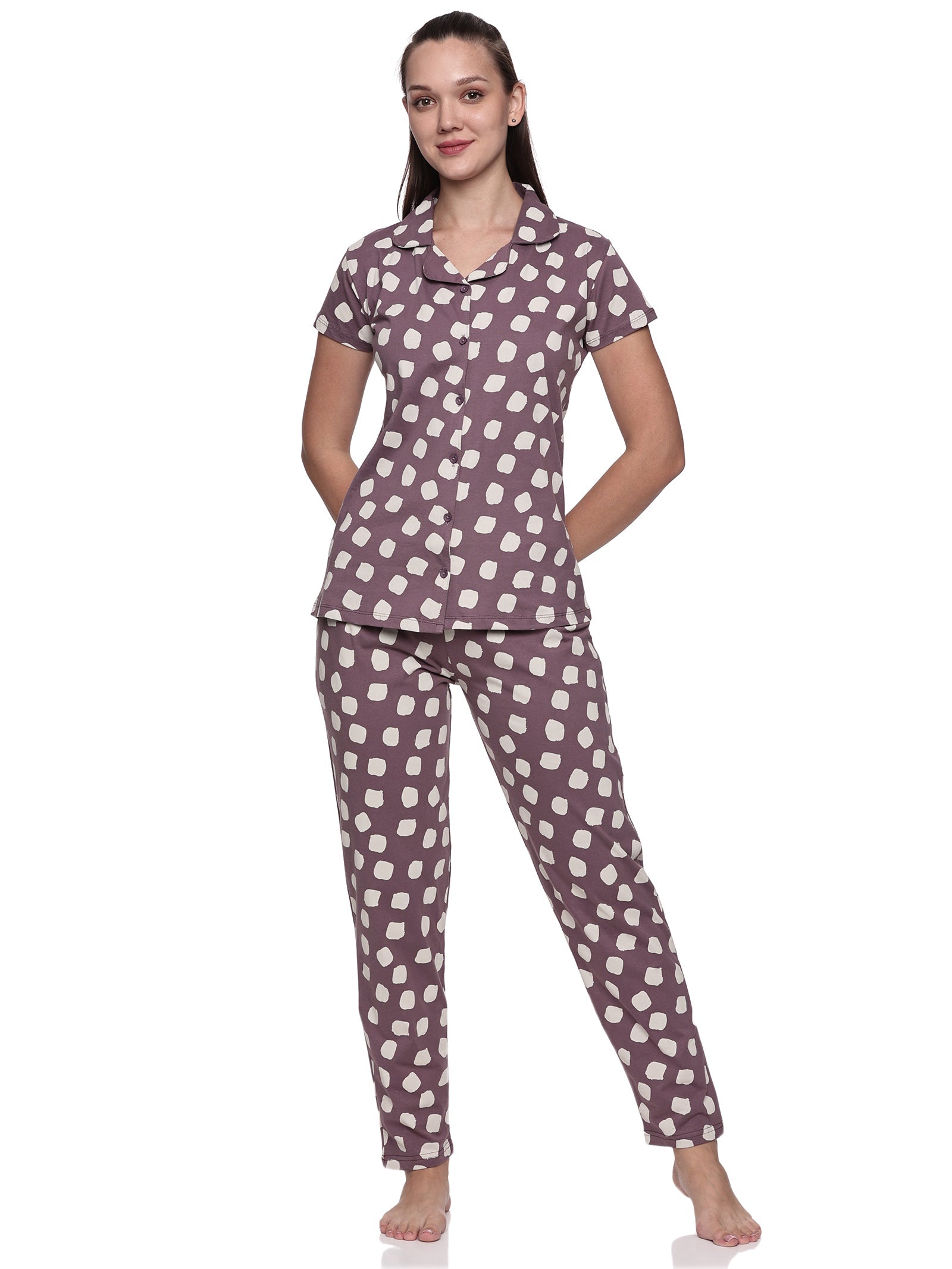 Cotton Lycra Short Sleeve Printed Shirt and Pant Set - 6500 B Teens Lifestyle