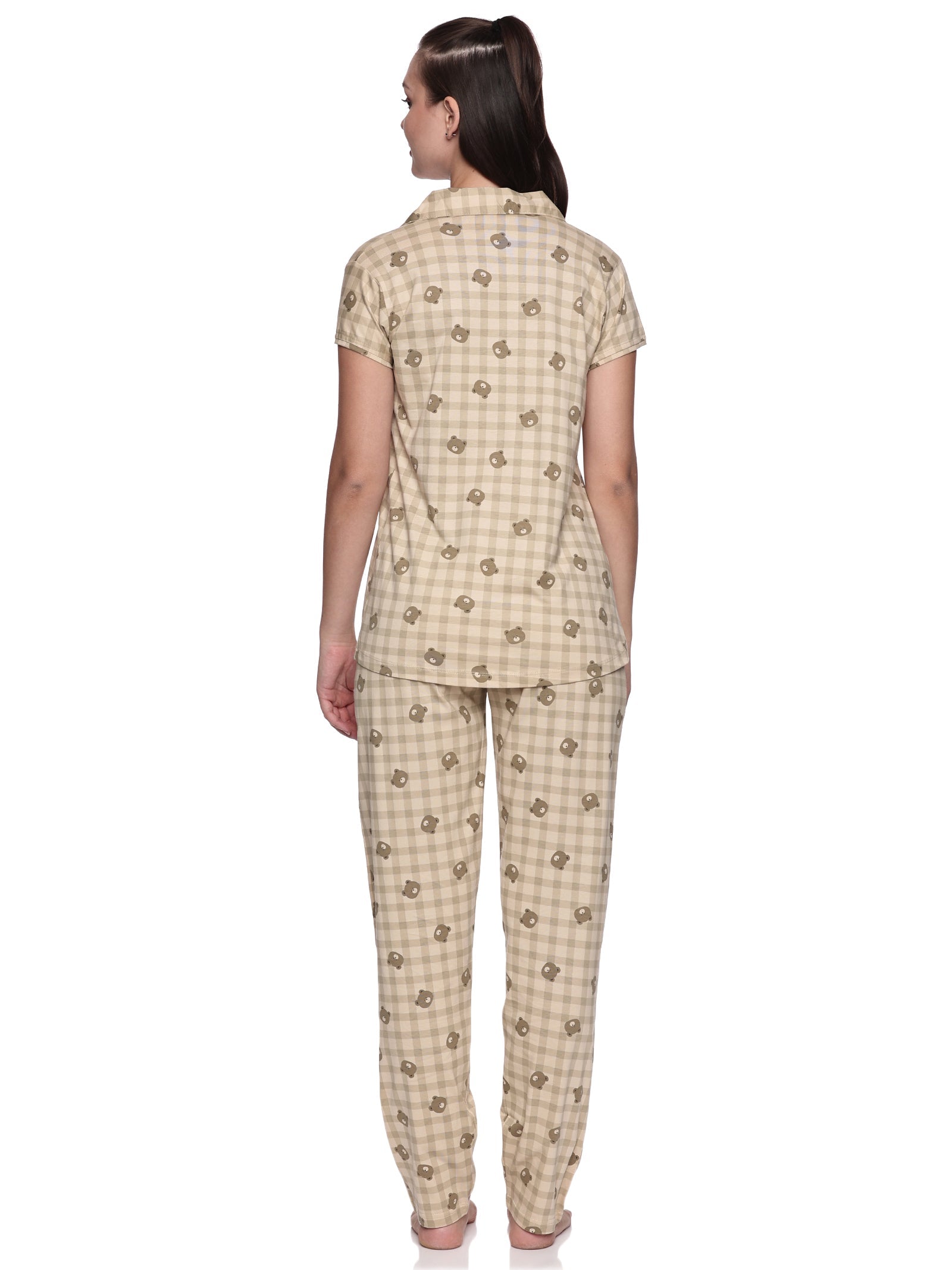 Cotton Lycra Short Sleeve Printed Shirt and Pant Set - 6565 A Teens Lifestyle