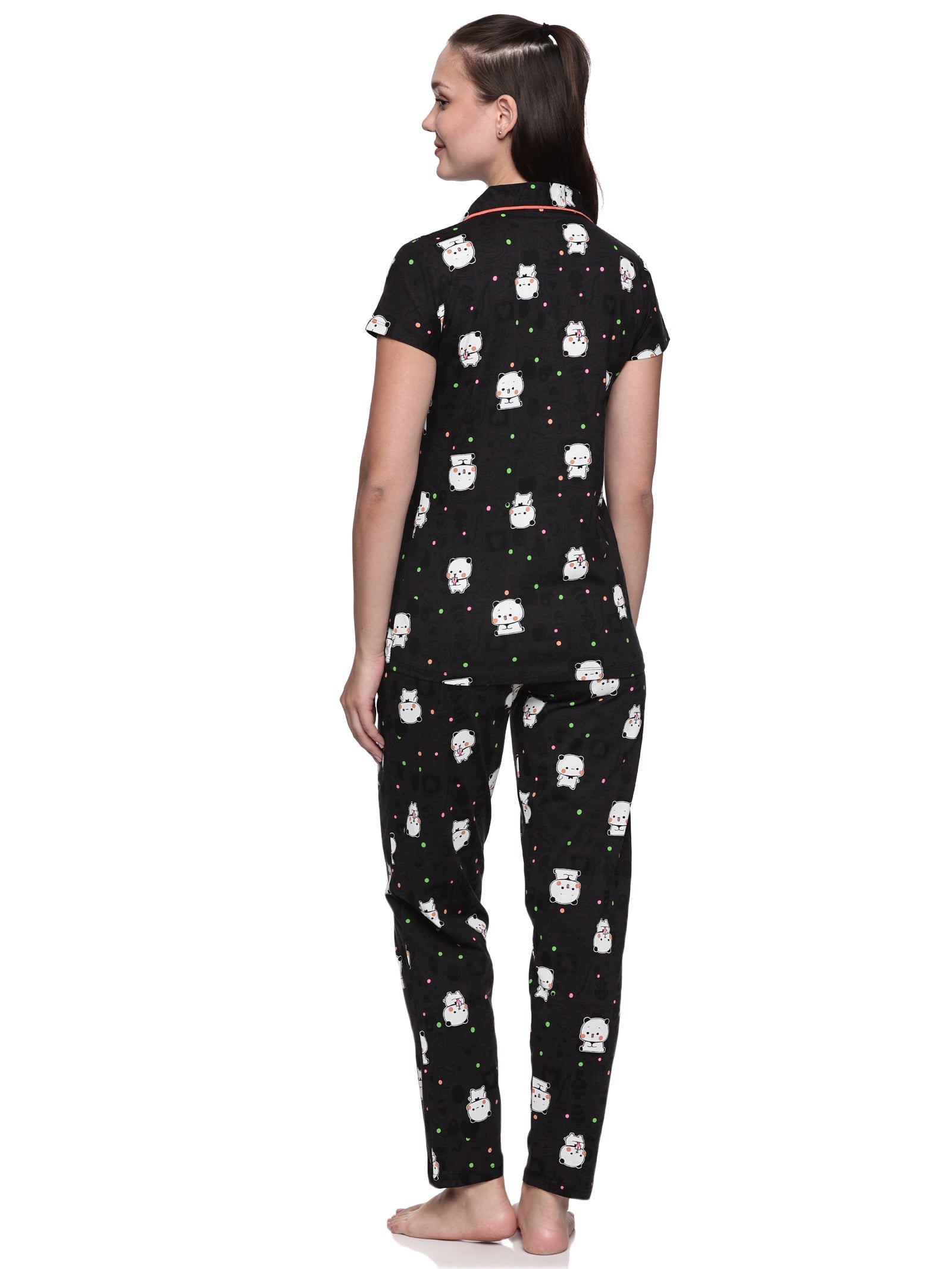 Cotton Lycra Short Sleeve Printed Shirt and Pant Set - 6570 B Teens Lifestyle