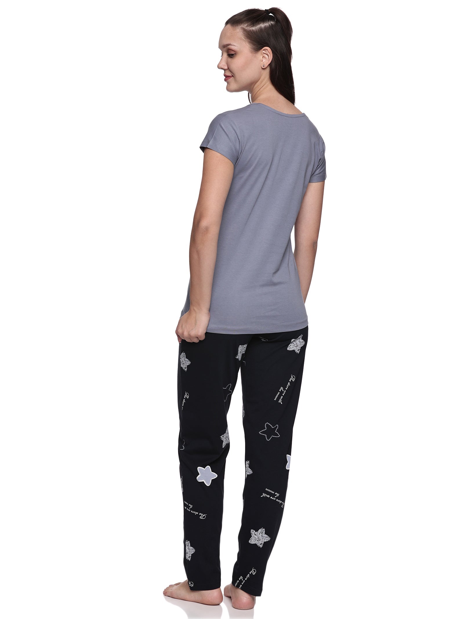 Cotton Lycra Short Sleeve Printed T-shirt and Pant Set - 6405 A Teens Lifestyle