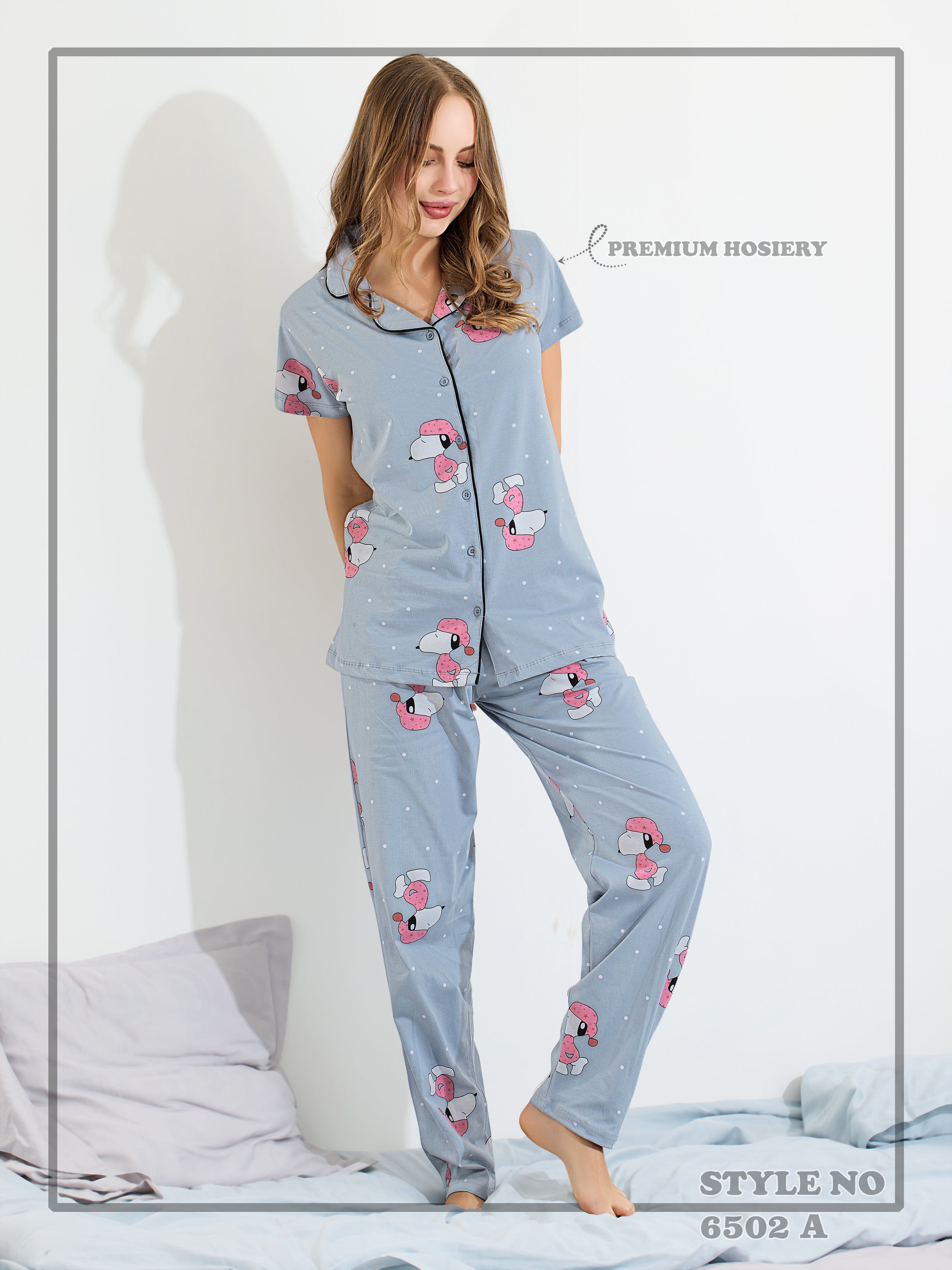 Cotton Lycra Short Sleeve Printed Shirt and Pant Set - 6502 A Teens Lifestyle