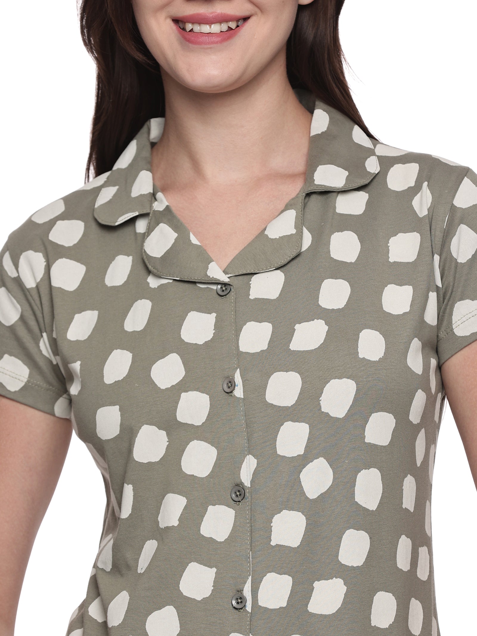 Cotton Lycra Short Sleeve Printed Shirt and Pant Set - 6500 A Teens Lifestyle