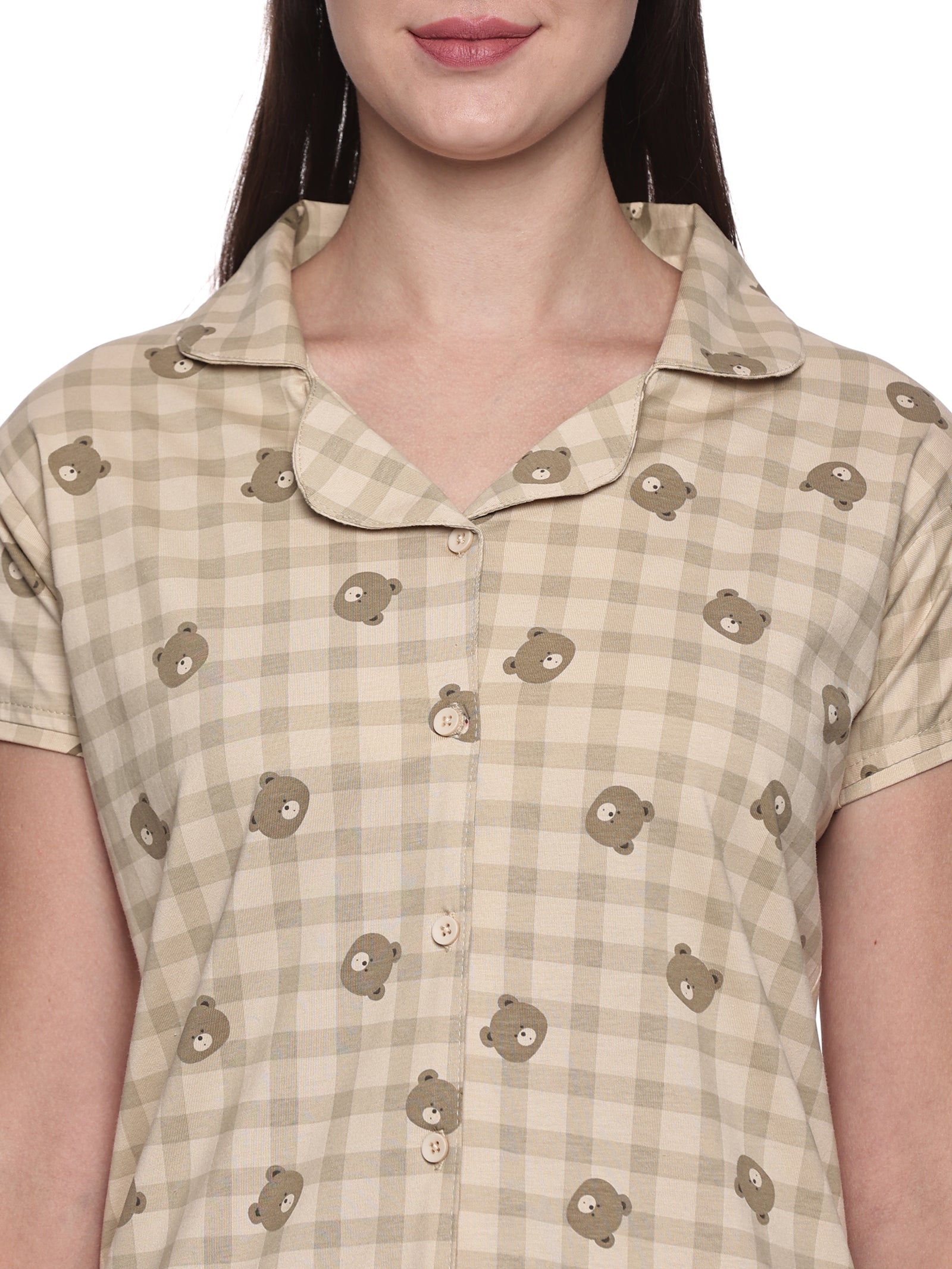 Cotton Lycra Short Sleeve Printed Shirt and Pant Set - 6565 A Teens Lifestyle