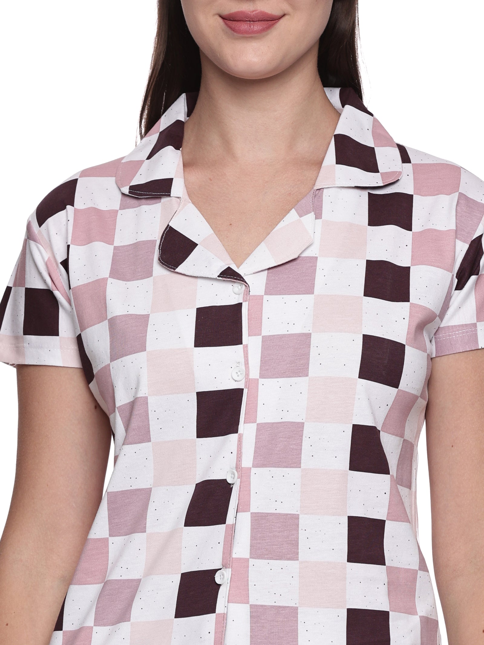 Cotton Lycra Short Sleeve Printed Shirt and Pant Set - 6459 A Teens Lifestyle