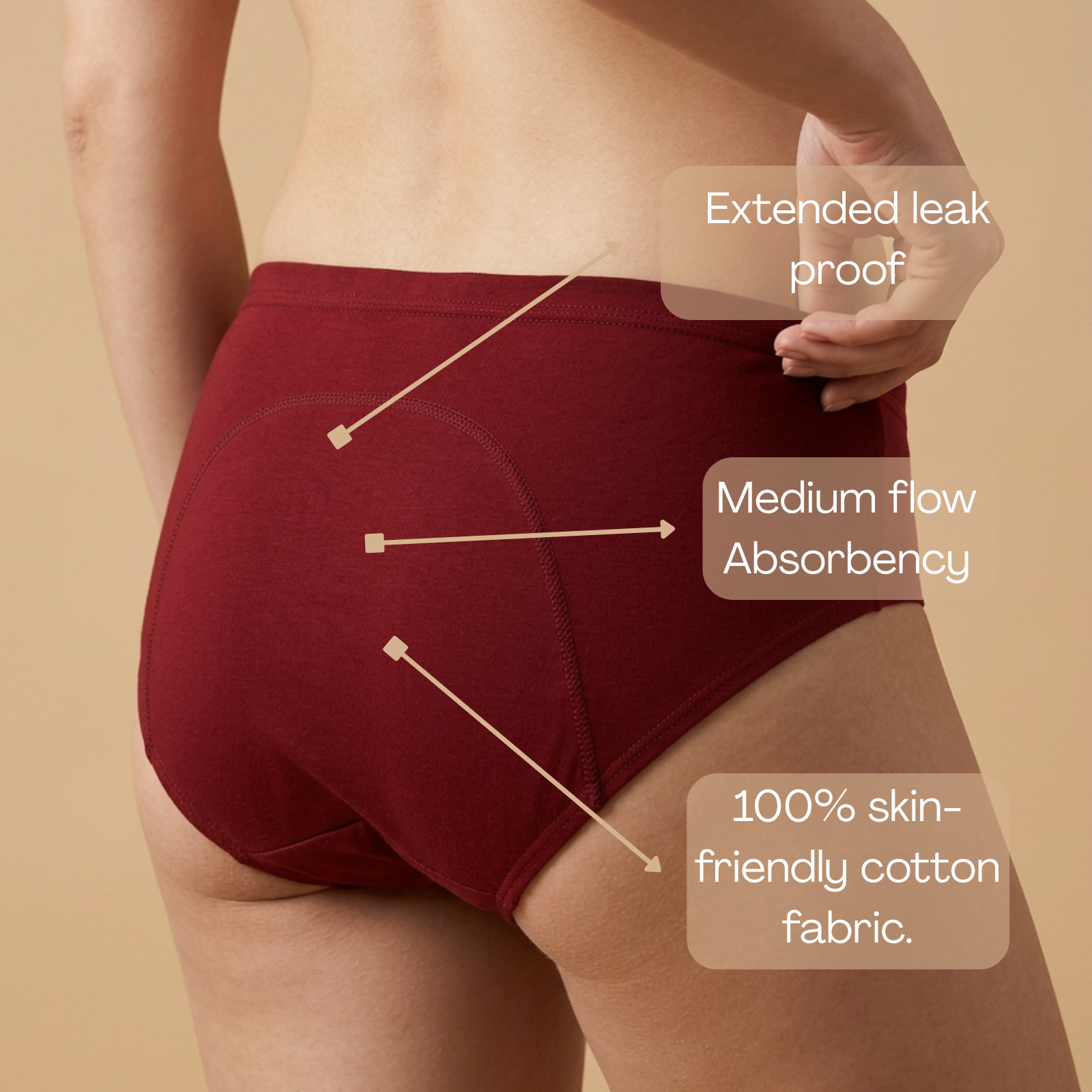 PERIOD FRIENDLY PANTY - PACK OF 3 TEENS LIFESTYLE