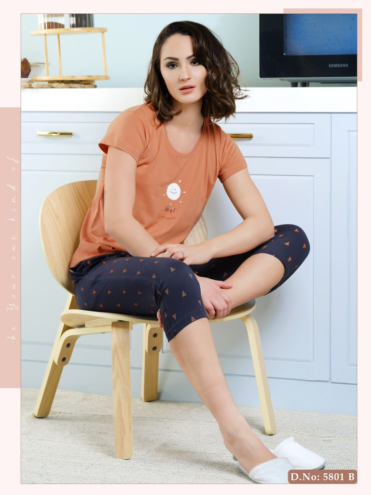 Cotton Lycra Short Sleeve T-shirt and Pant Set - 5801 B Teens Lifestyle